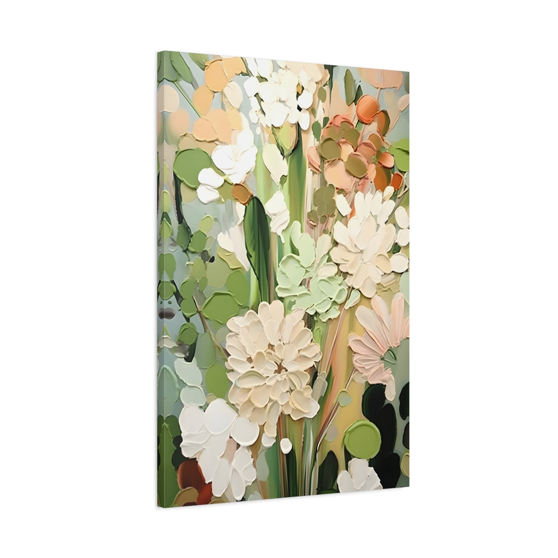 Floral Matte Canvas Wall Art - Vibrant Stretched Decorative Piece