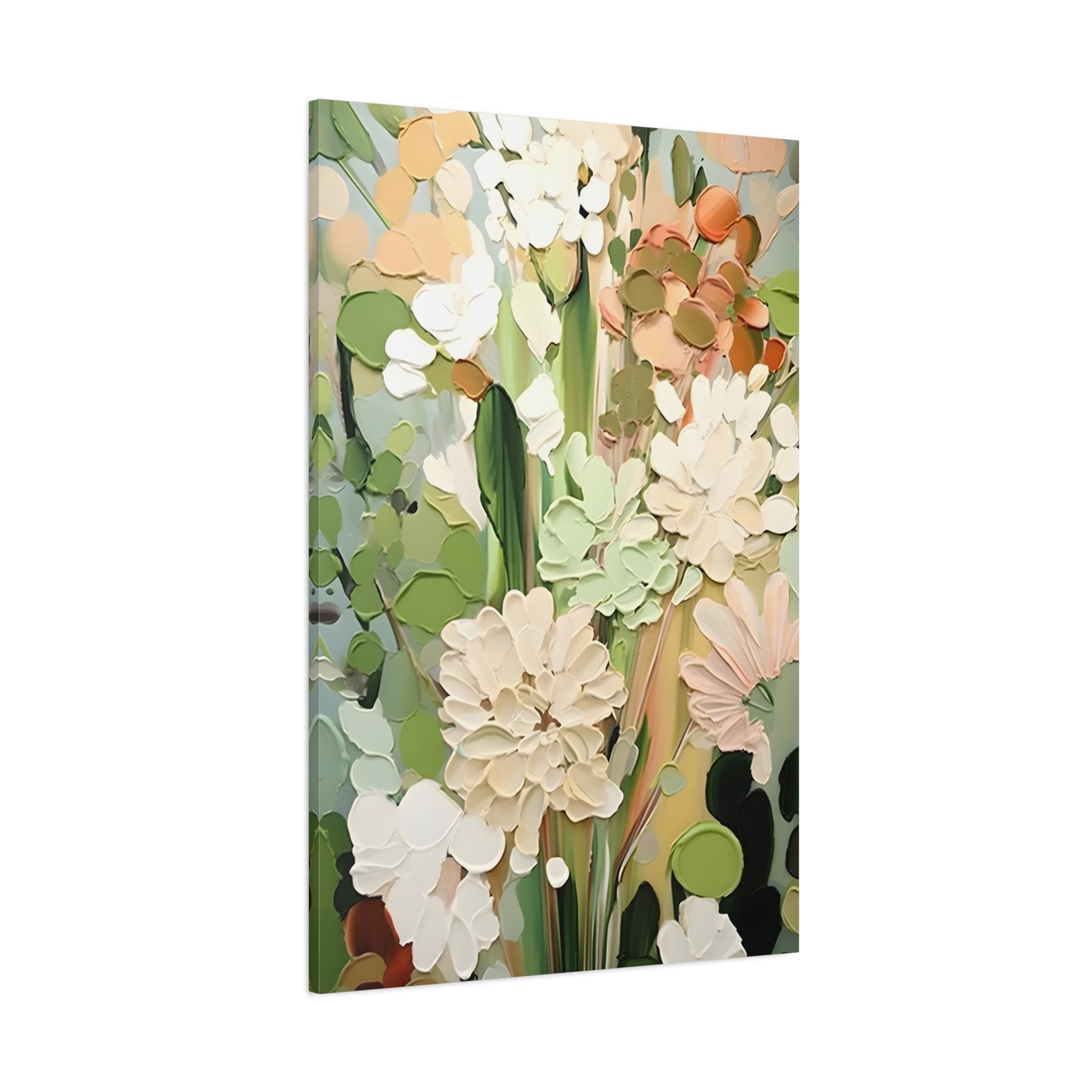 Floral Matte Canvas Wall Art - Vibrant Stretched Decorative Piece