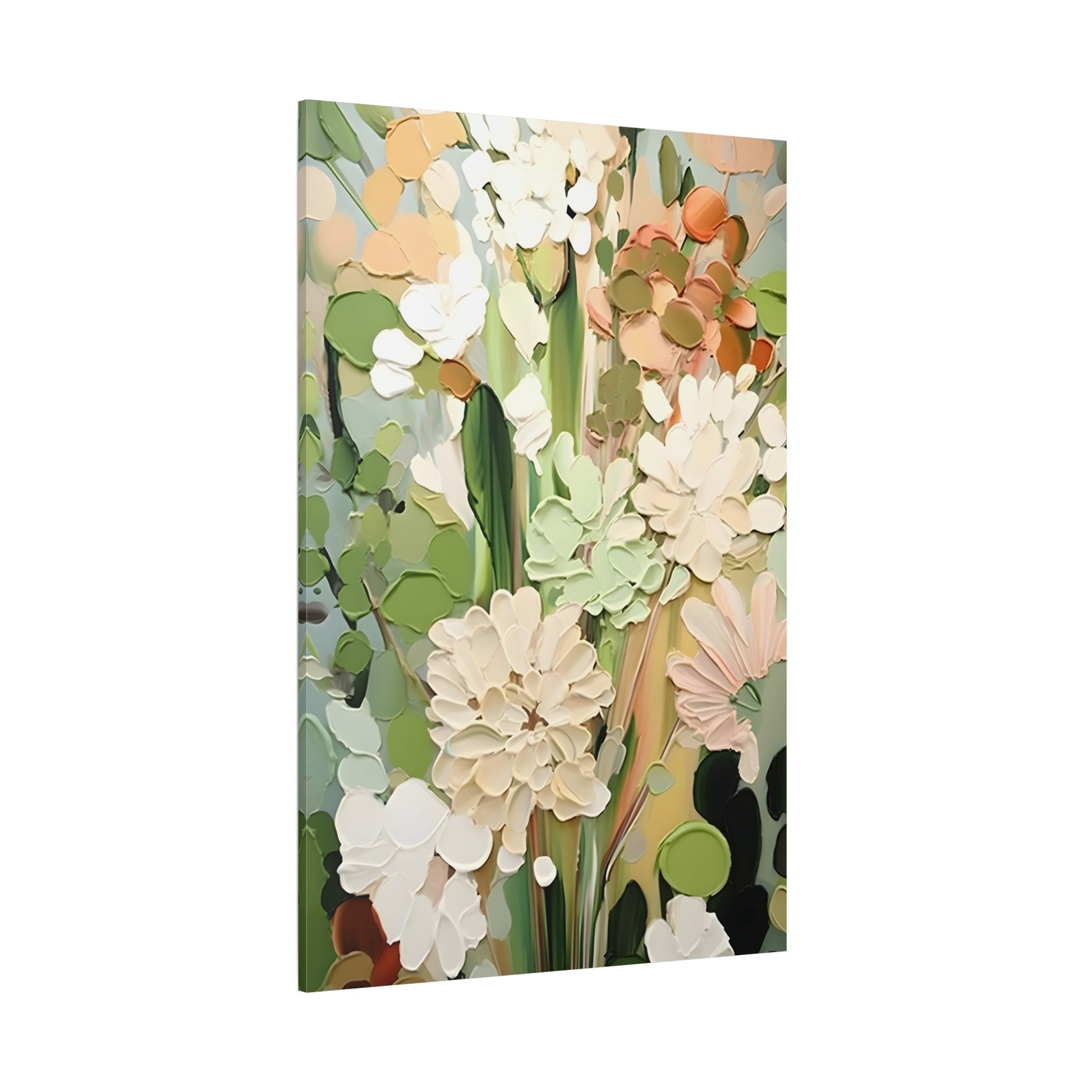 Floral Matte Canvas Wall Art - Vibrant Stretched Decorative Piece