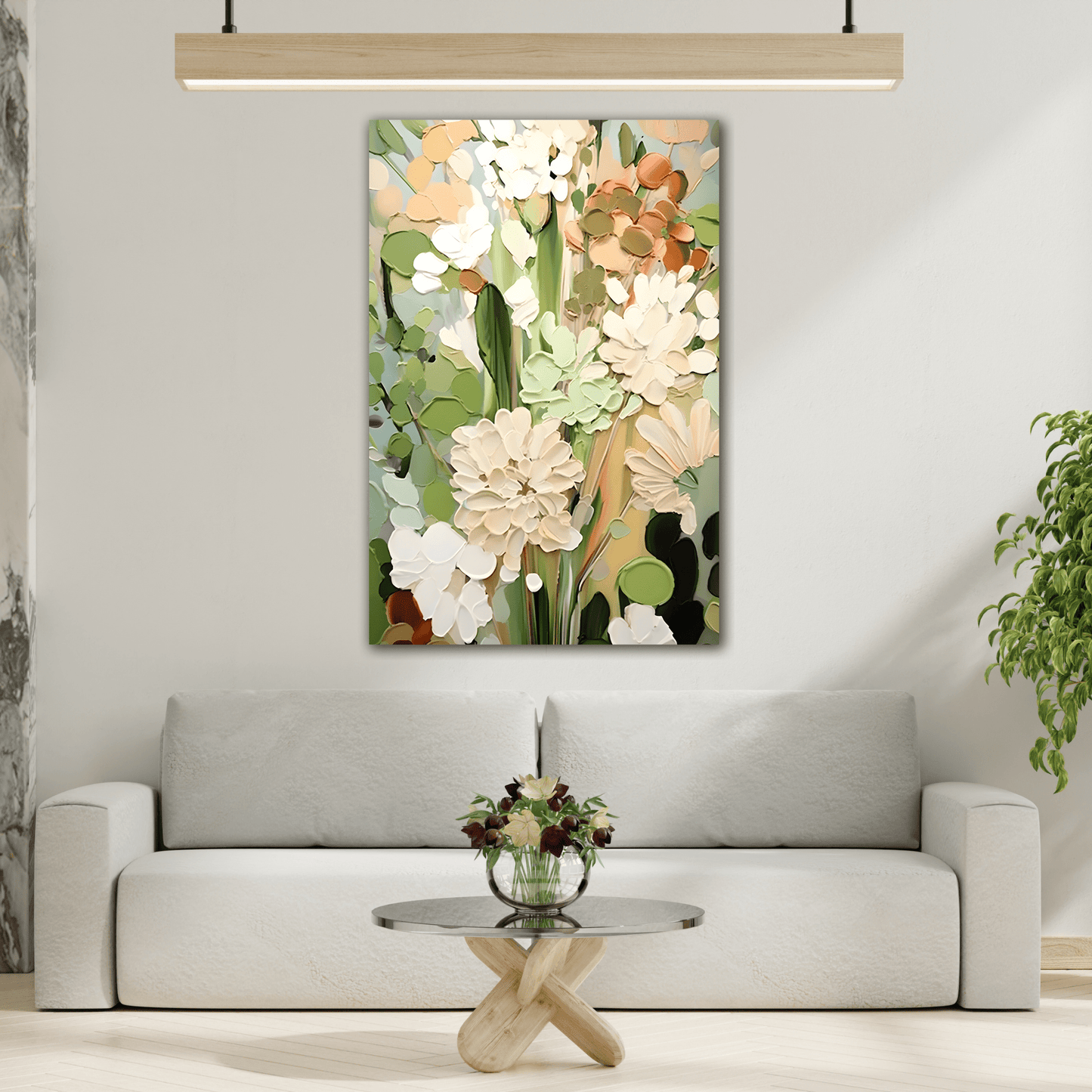Floral Matte Canvas Wall Art - Vibrant Stretched Decorative Piece