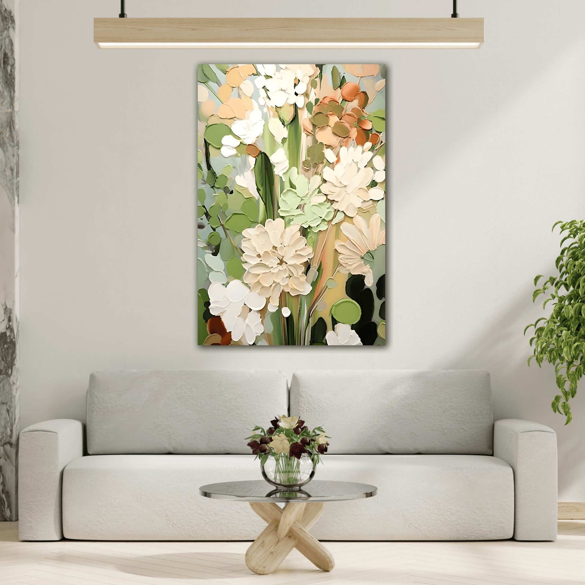 Floral Matte Canvas Wall Art - Vibrant Stretched Decorative Piece