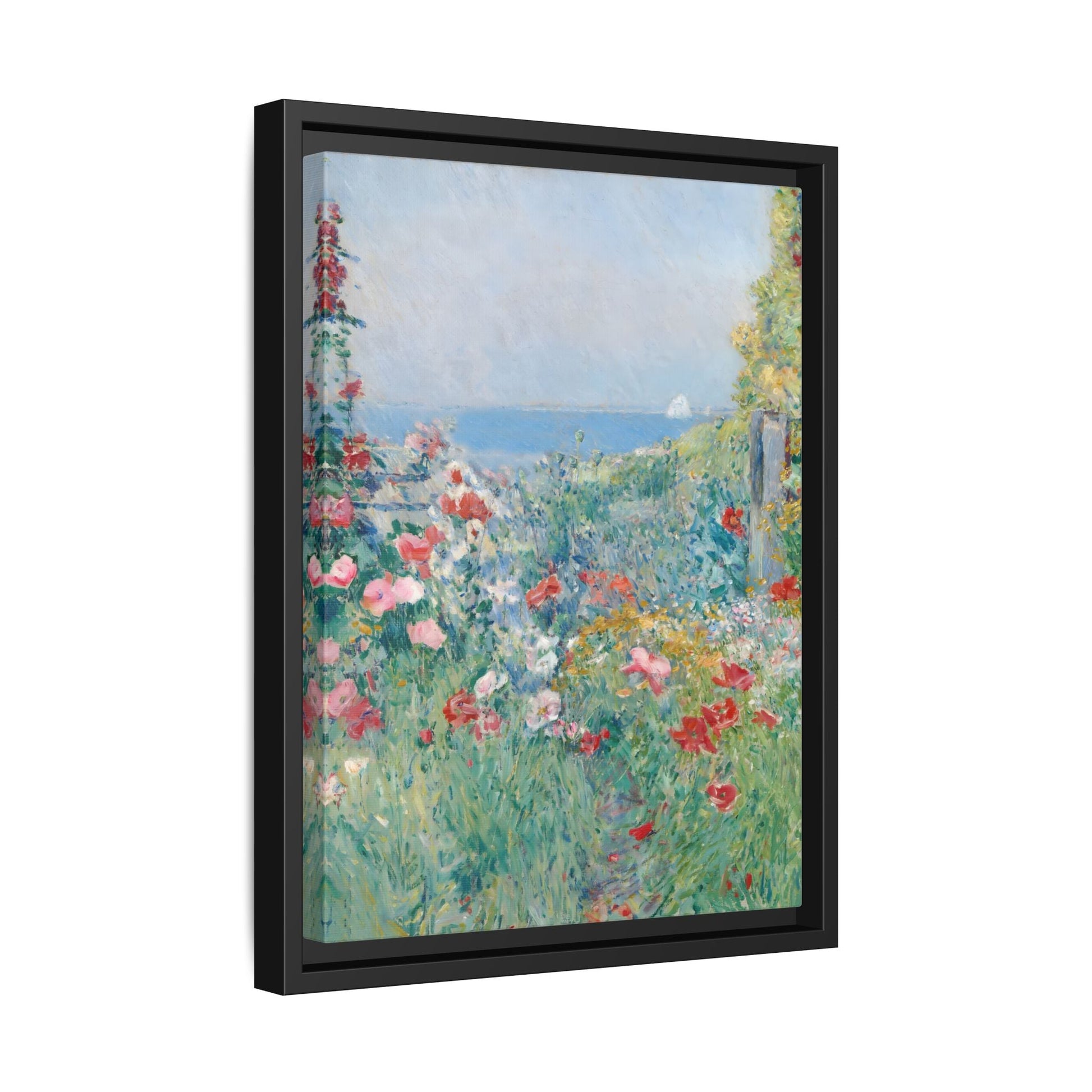 Flowers on Canvas Wall Art - Colorful Floral Landscape Print