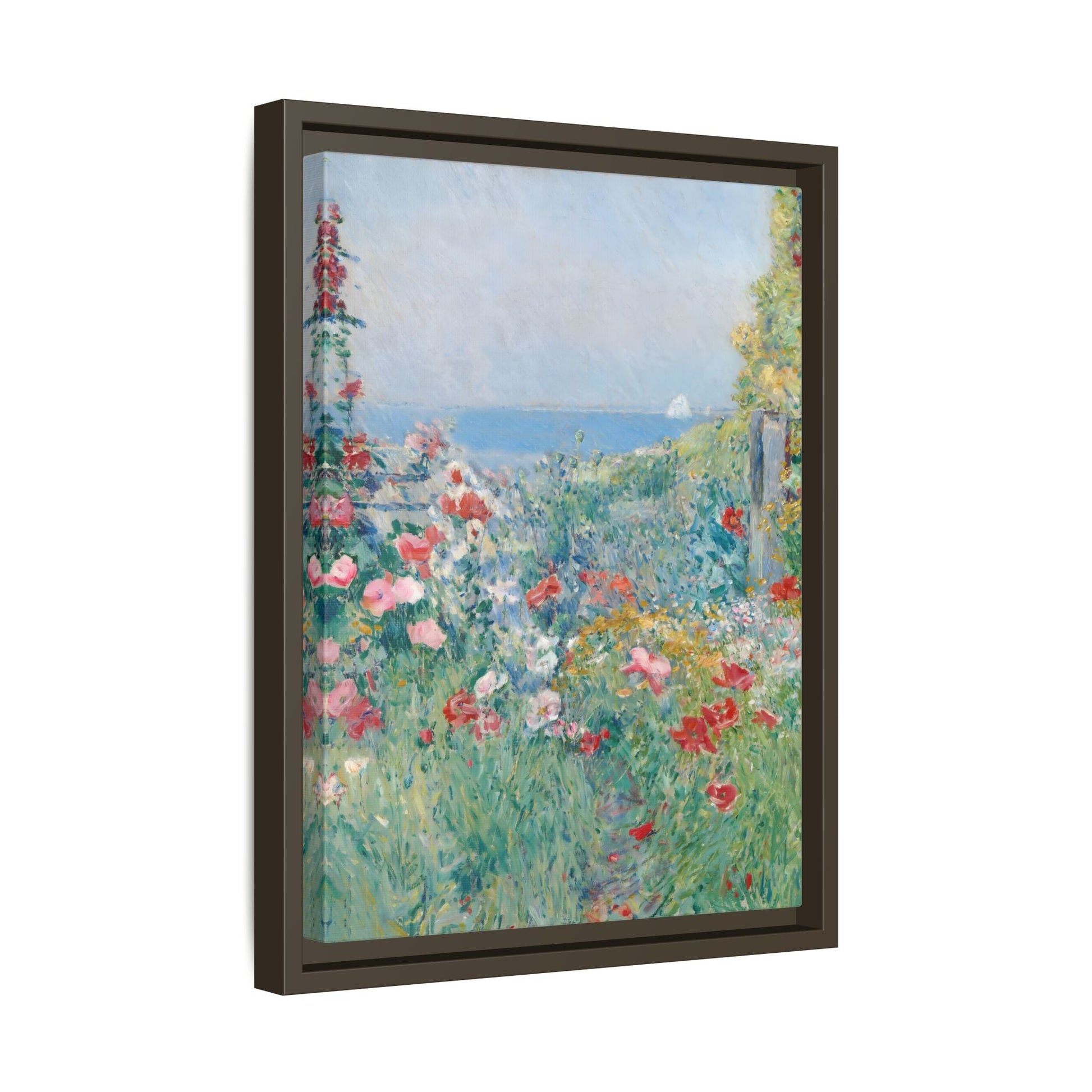 Flowers on Canvas Wall Art - Colorful Floral Landscape Print