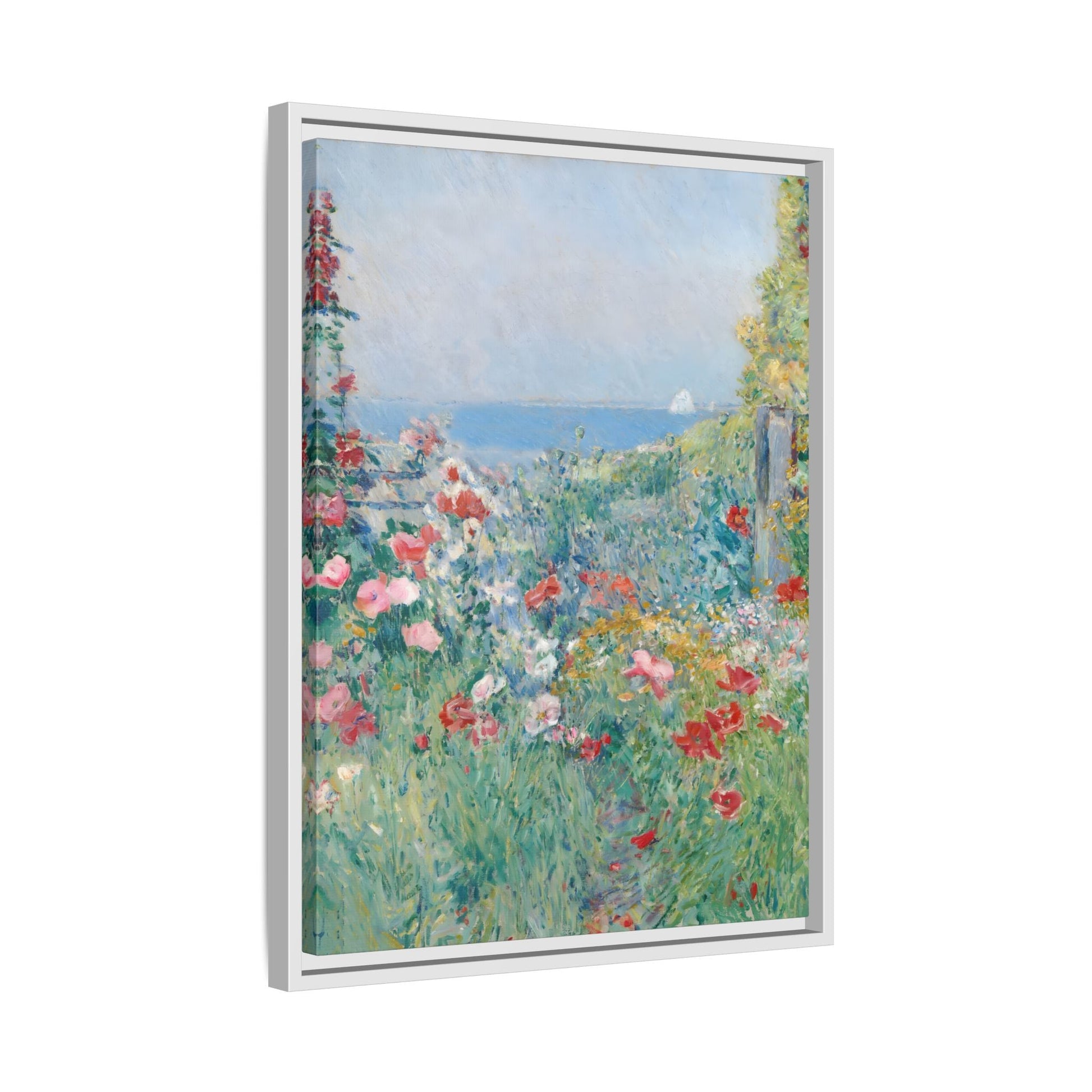 Flowers on Canvas Wall Art - Colorful Floral Landscape Print