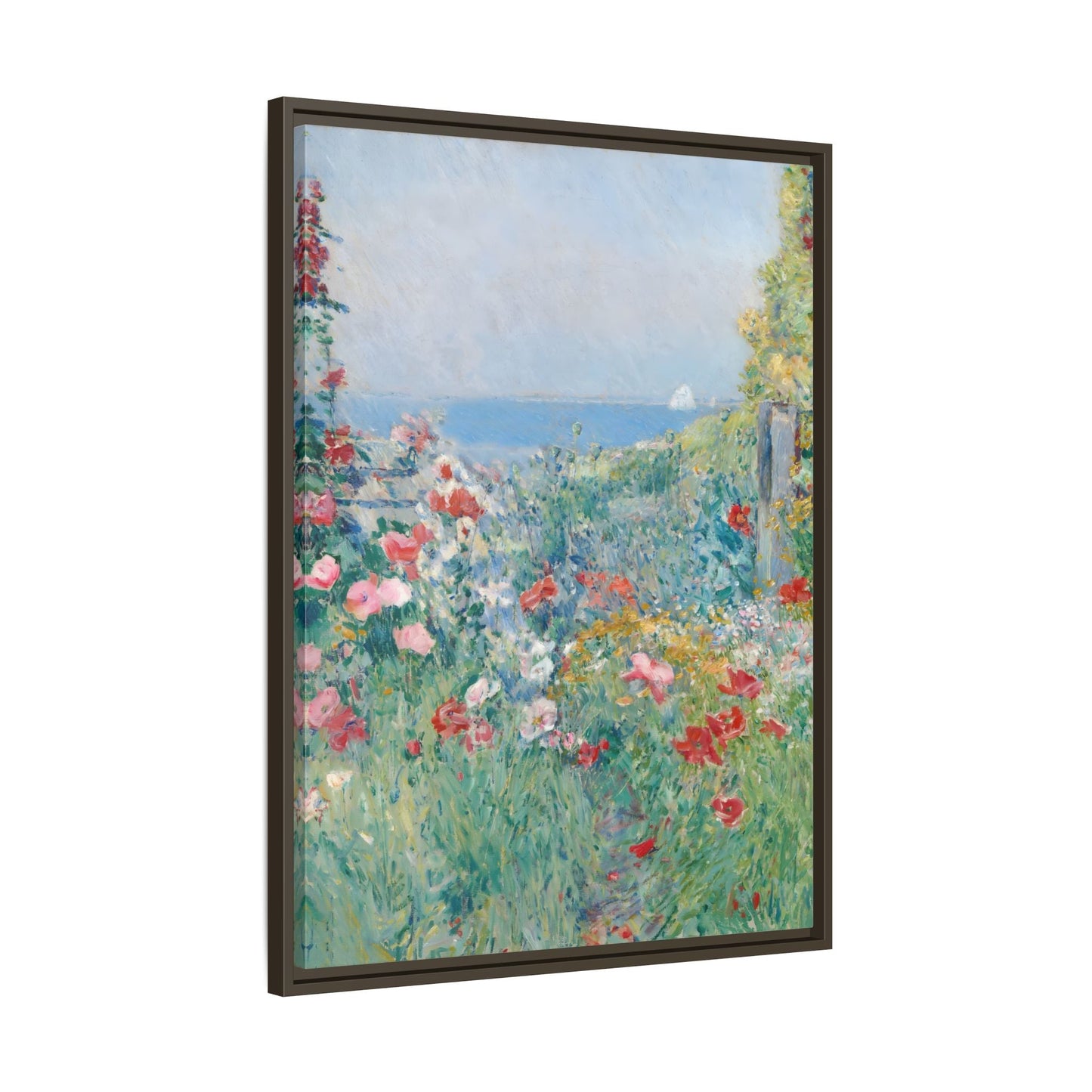 Flowers on Canvas Wall Art - Colorful Floral Landscape Print