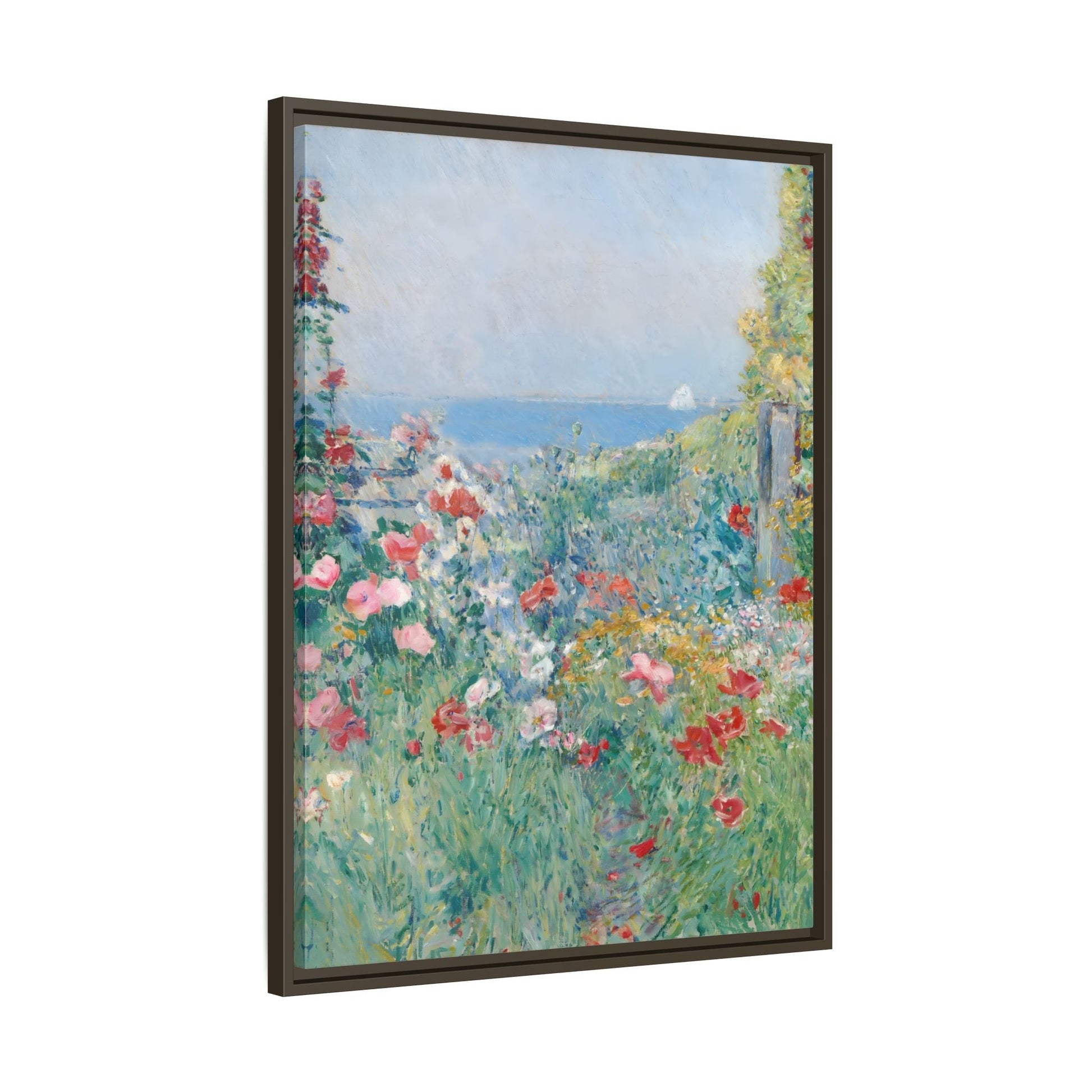 Flowers on Canvas Wall Art - Colorful Floral Landscape Print