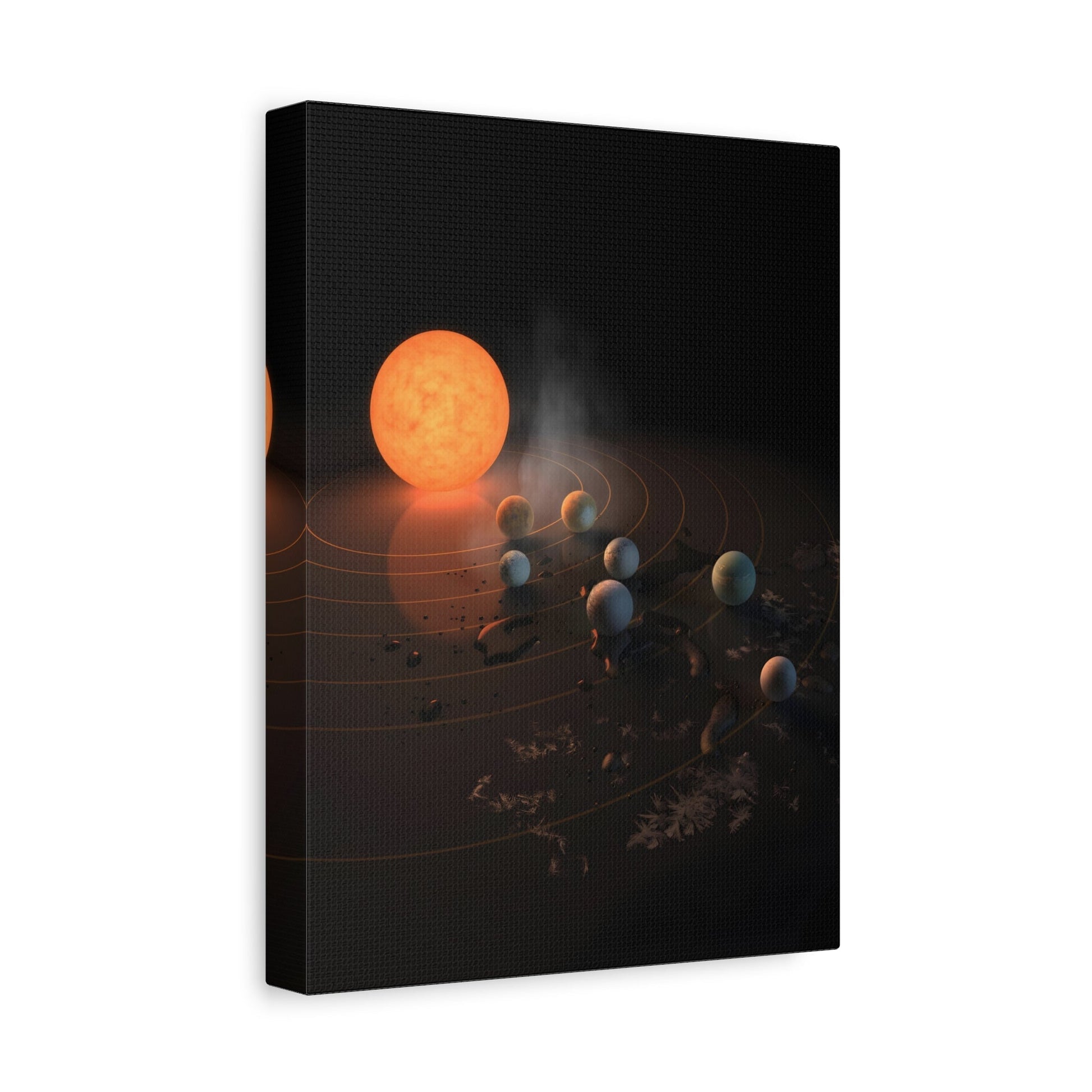 Framed Abstract TRAPPIST-1 System star Canvas Prints - An Ultra-cool Dwarf by NASA Spitzer Space Telescope Wall Art Print