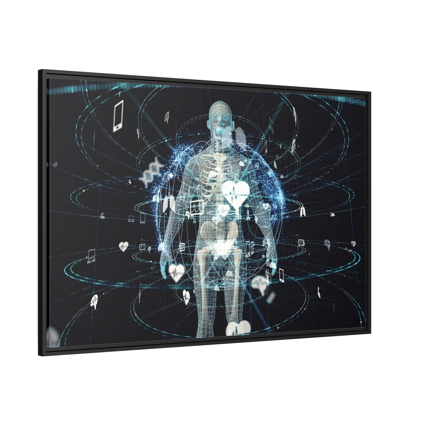 Framed Bone X-Ray Canvas Prints - Digital Health Network Art for Doctor’s Office Decor