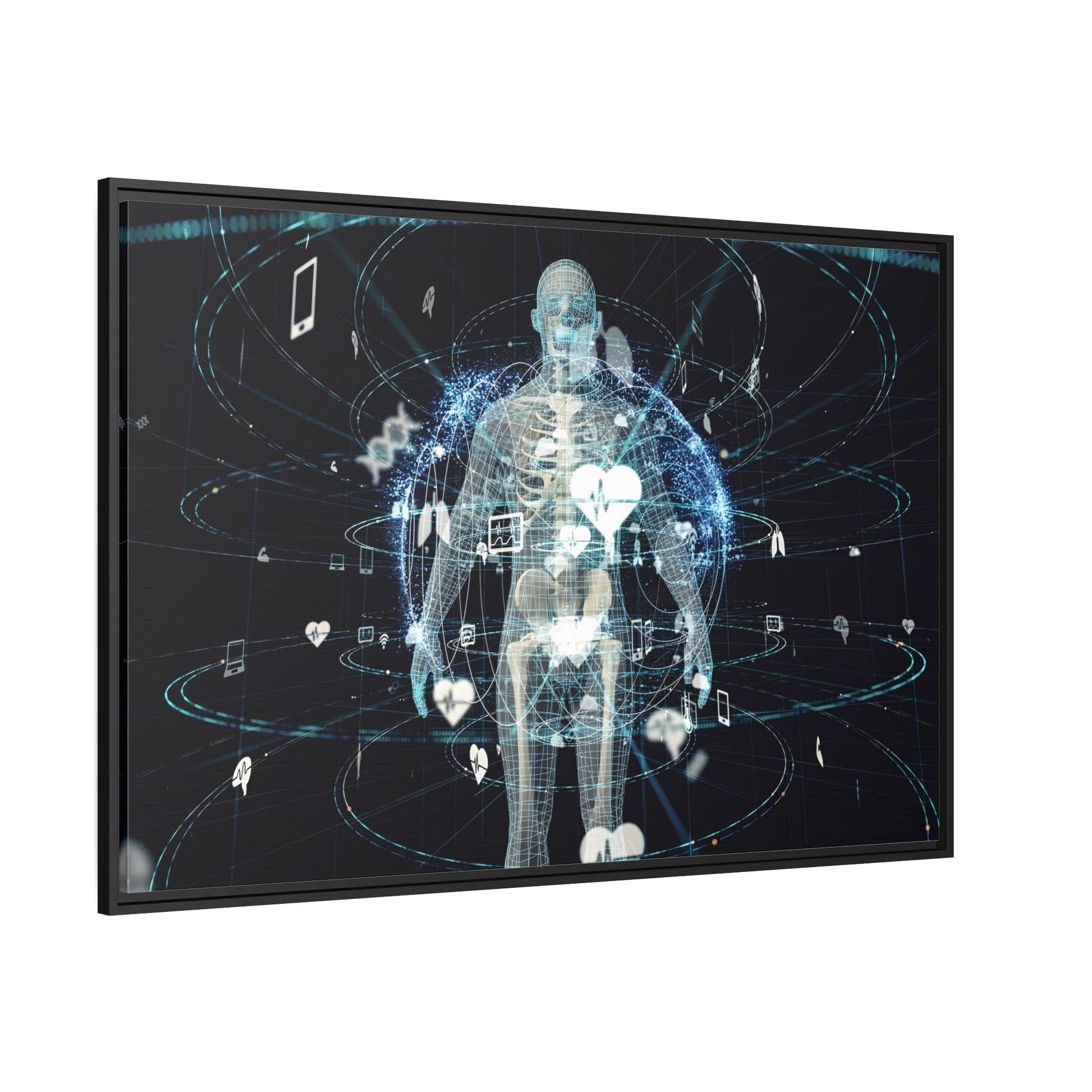 Framed Bone X-Ray Canvas Prints - Digital Health Network Art for Doctor’s Office Decor