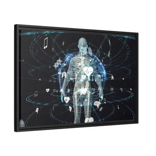 Framed Bone X-Ray Canvas Prints - Digital Health Network Art for Doctor’s Office Decor