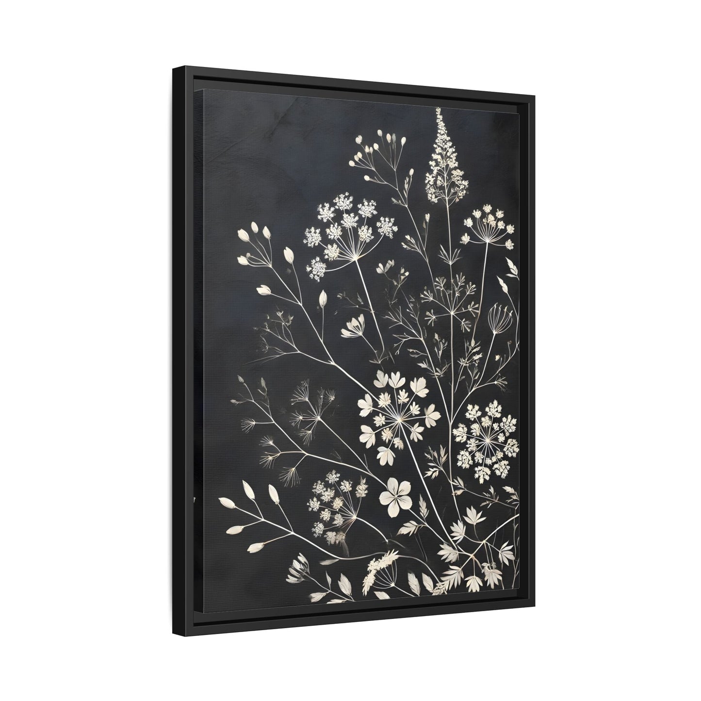 Framed Botanical Canvas Print - Elegant Floral Art for Home Decor