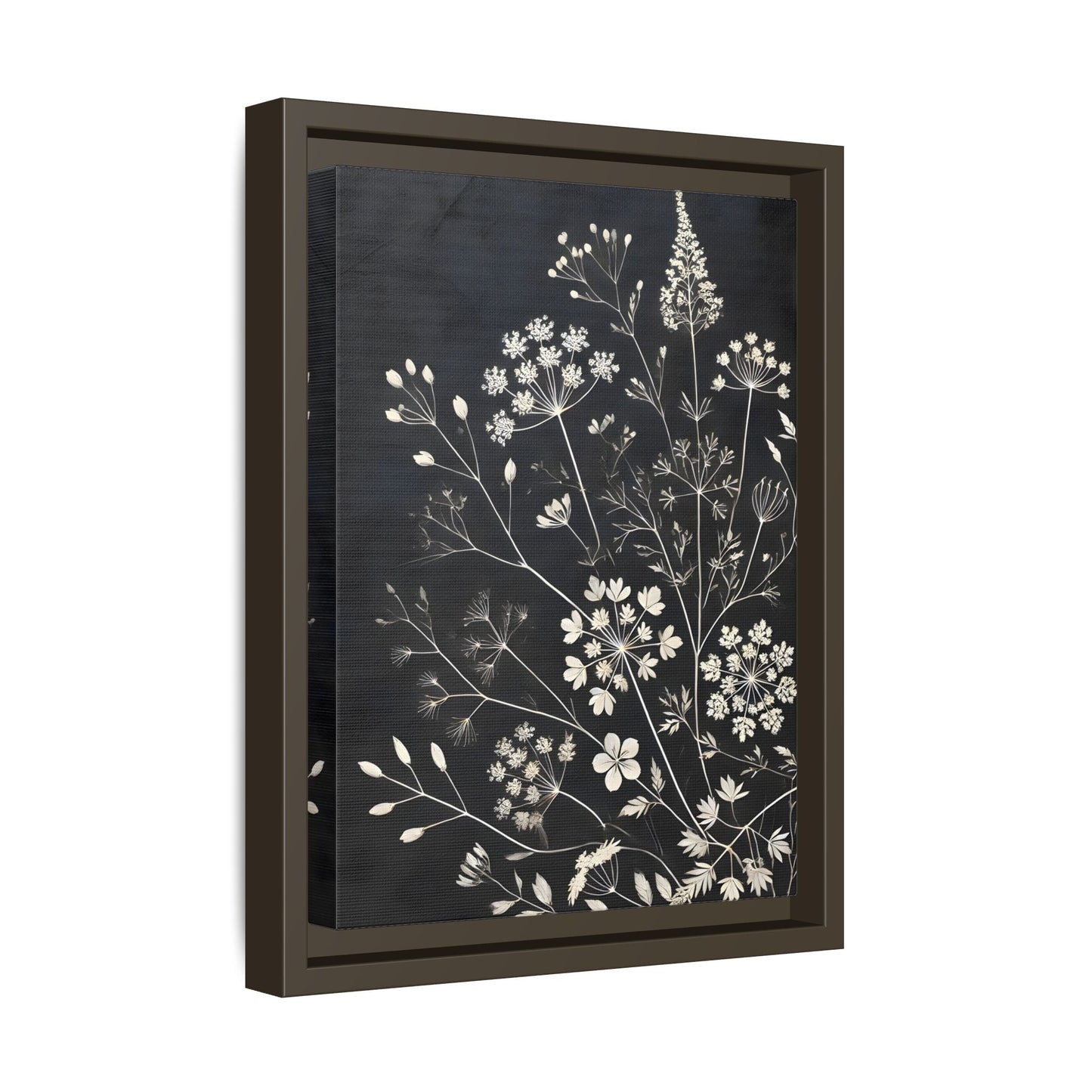 Framed Botanical Canvas Print - Elegant Floral Art for Home Decor