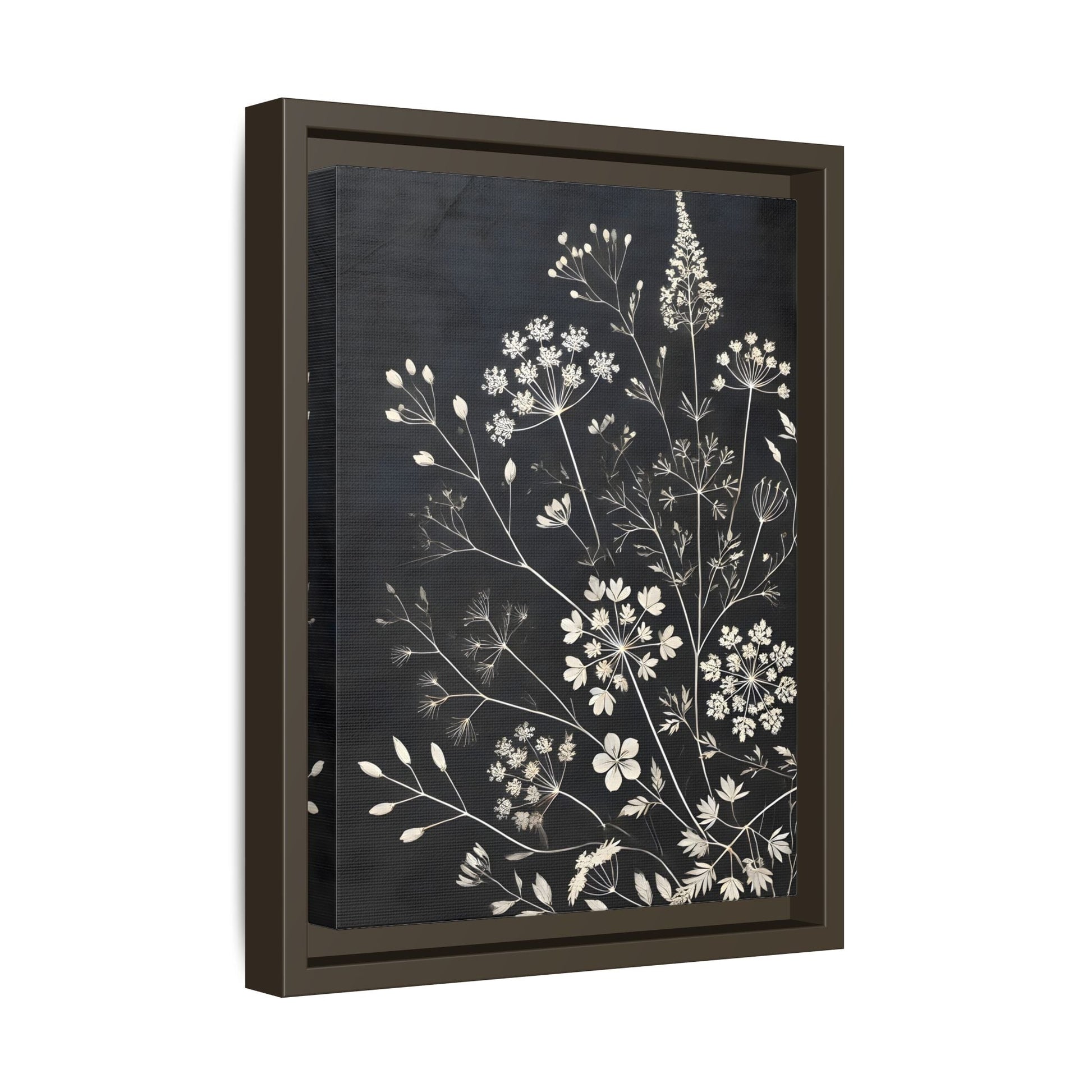 Framed Botanical Canvas Print - Elegant Floral Art for Home Decor