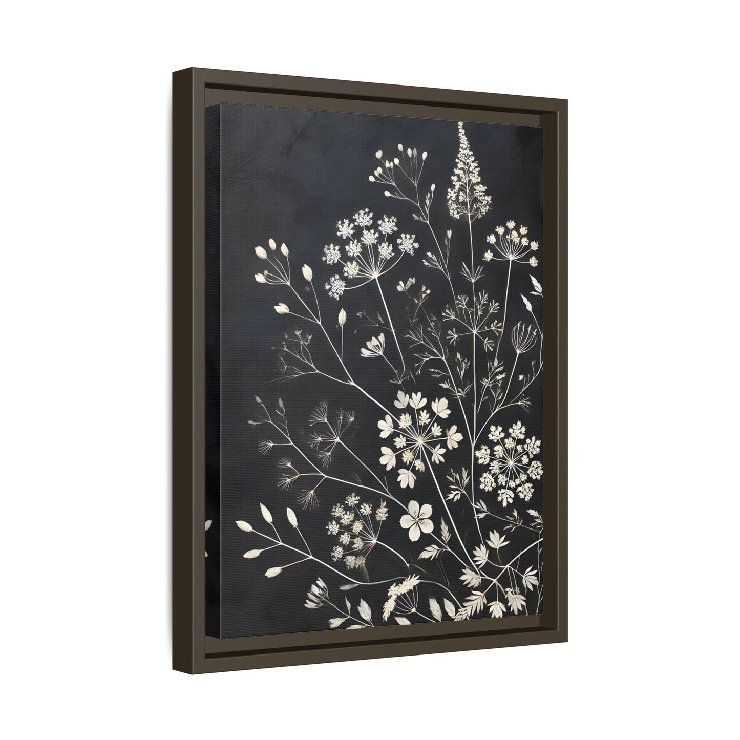Framed Botanical Canvas Print - Elegant Floral Art for Home Decor
