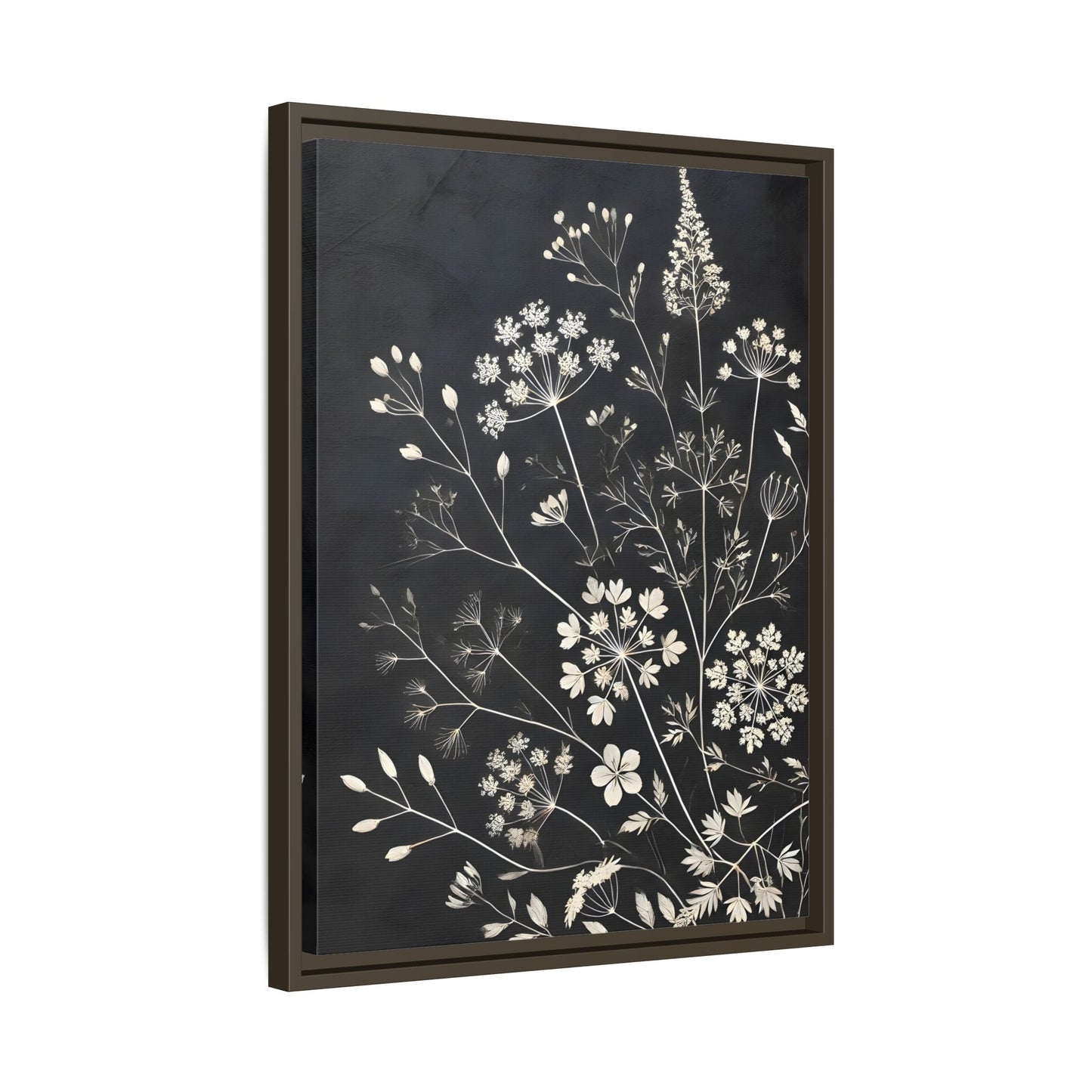 Framed Botanical Canvas Print - Elegant Floral Art for Home Decor