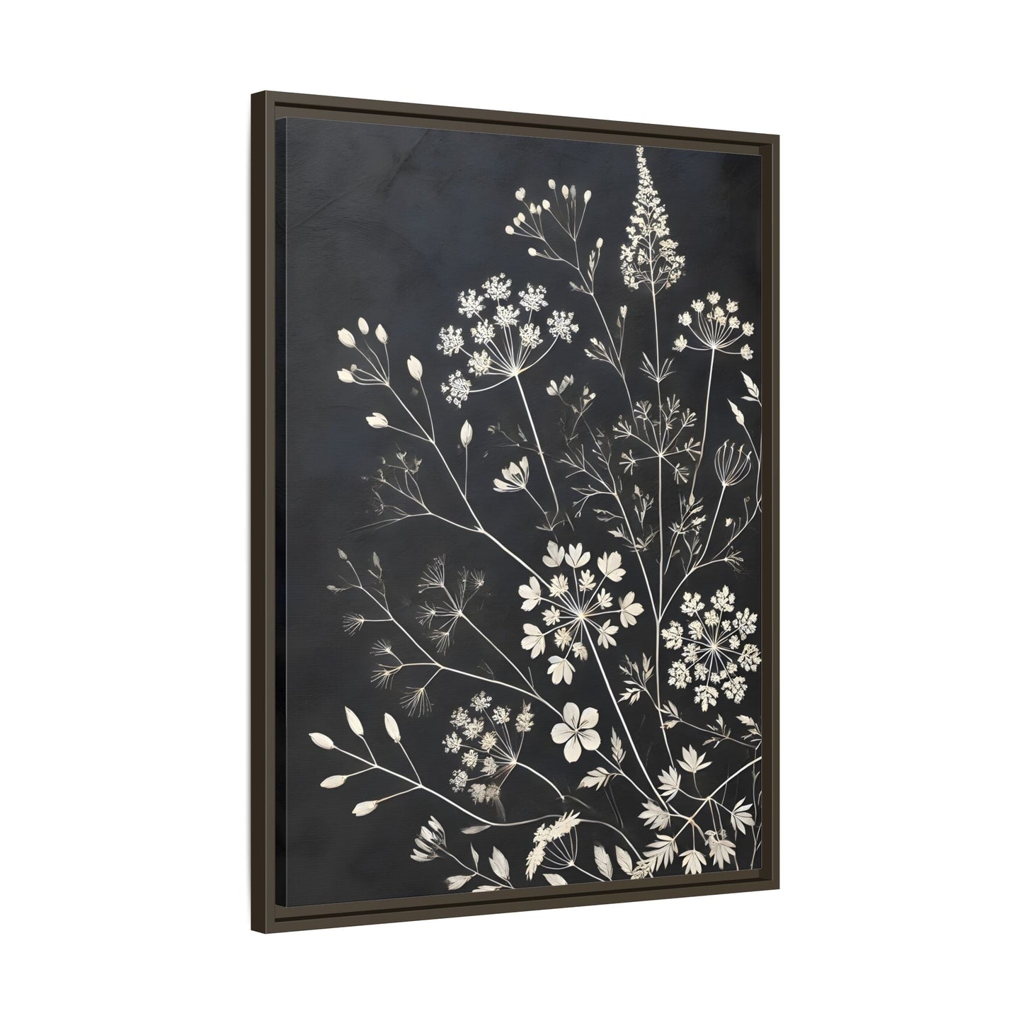Framed Botanical Canvas Print - Elegant Floral Art for Home Decor