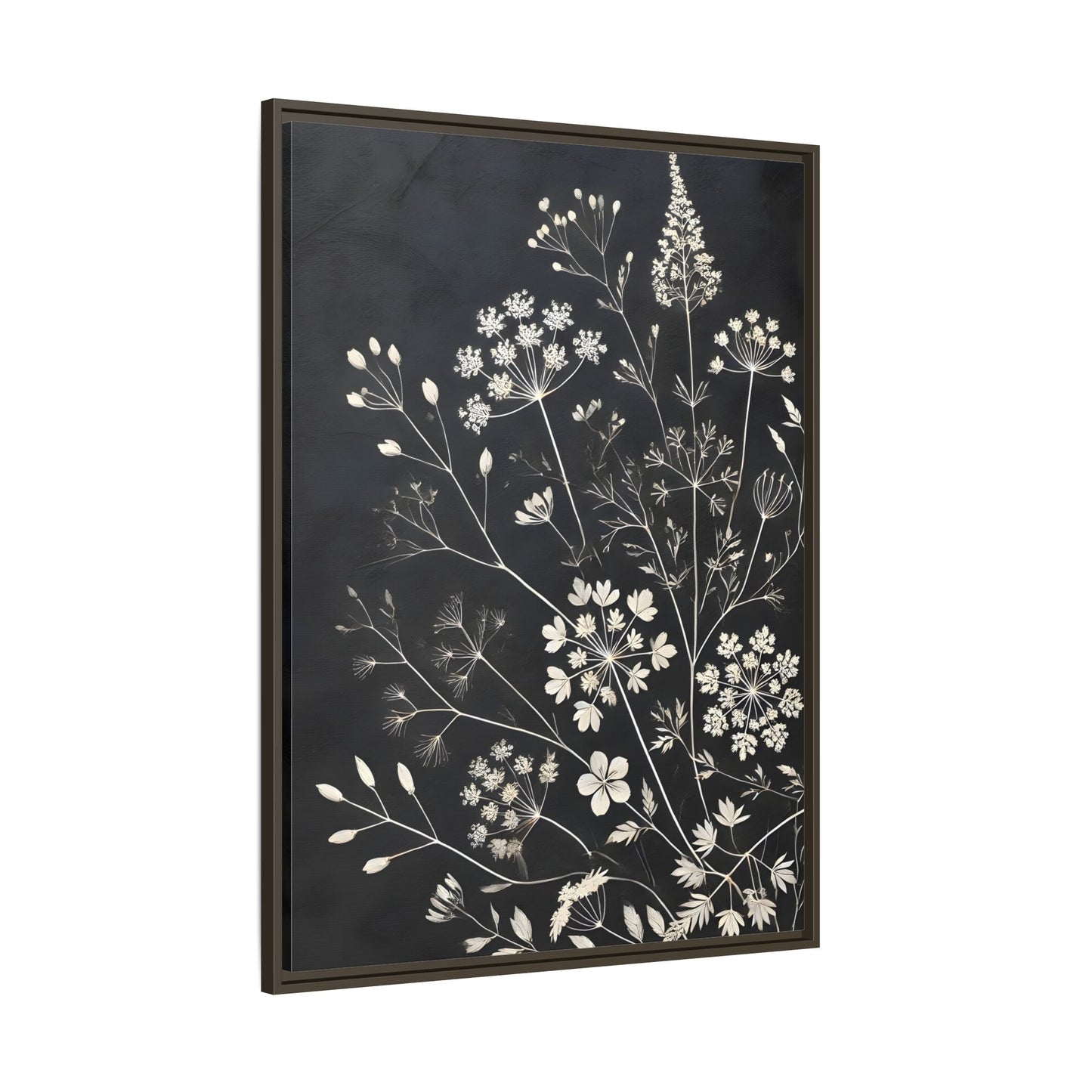 Framed Botanical Canvas Print - Elegant Floral Art for Home Decor