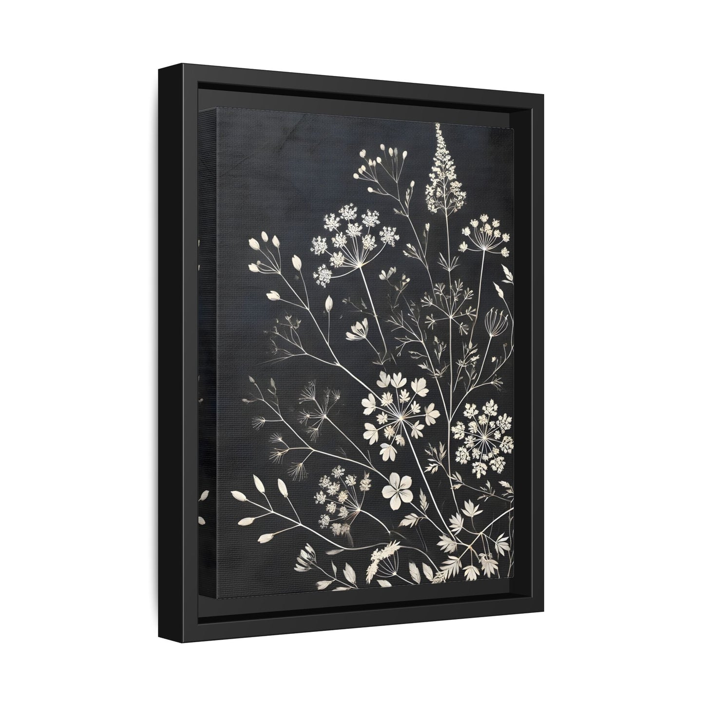 Framed Botanical Canvas Print - Elegant Floral Art for Home Decor