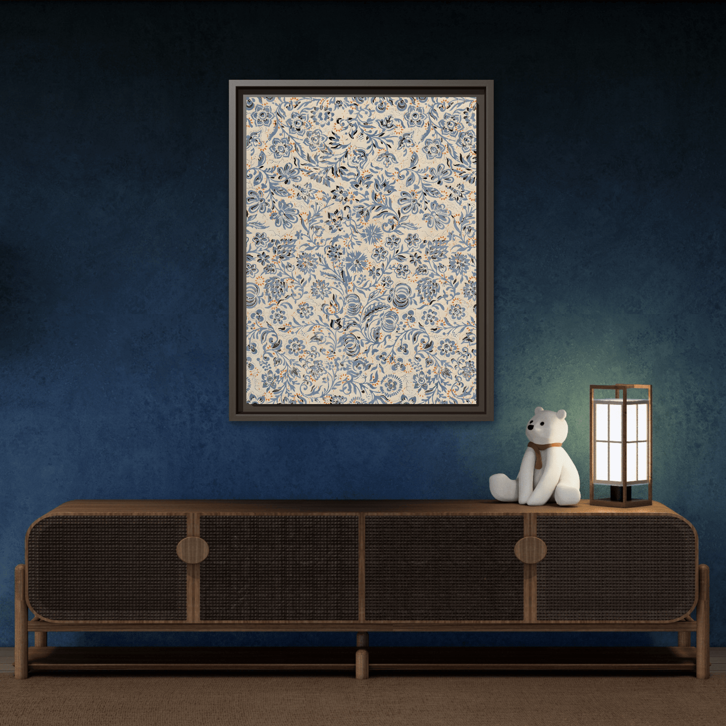 Framed Floral Canvas Art - Modern Botanical Wall Decor