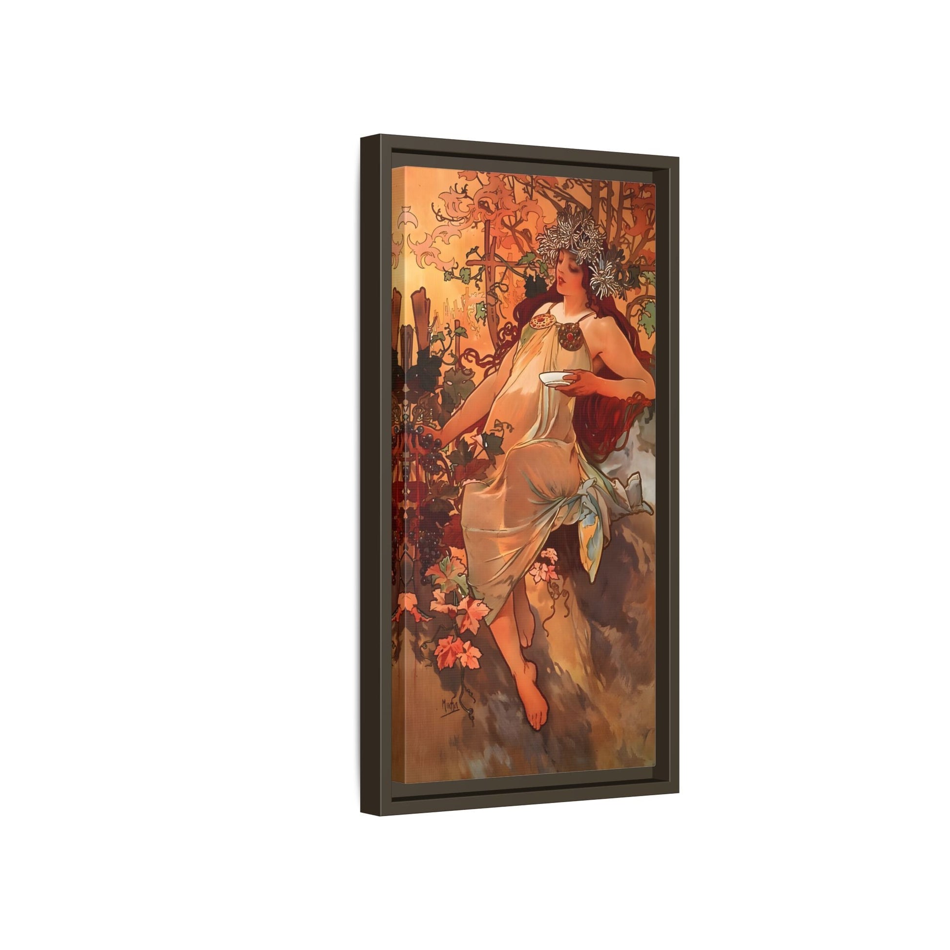 Framed Mucha Canvas Wall Art Print - Large Famous Home Decor