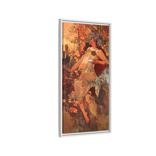Framed Mucha Canvas Wall Art Print - Large Famous Home Decor