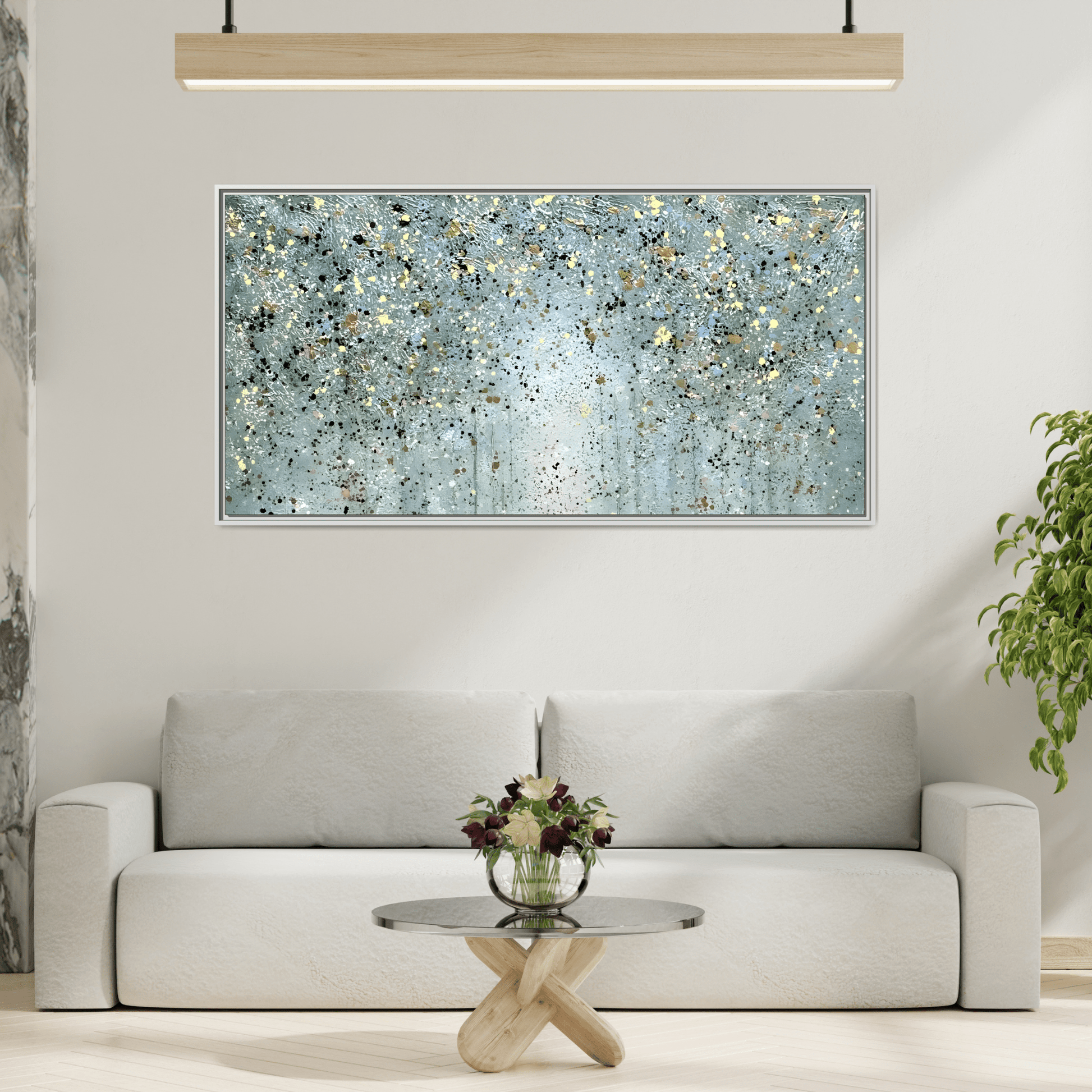 Framed Peaceful Abstract Canvas Wall Art Print