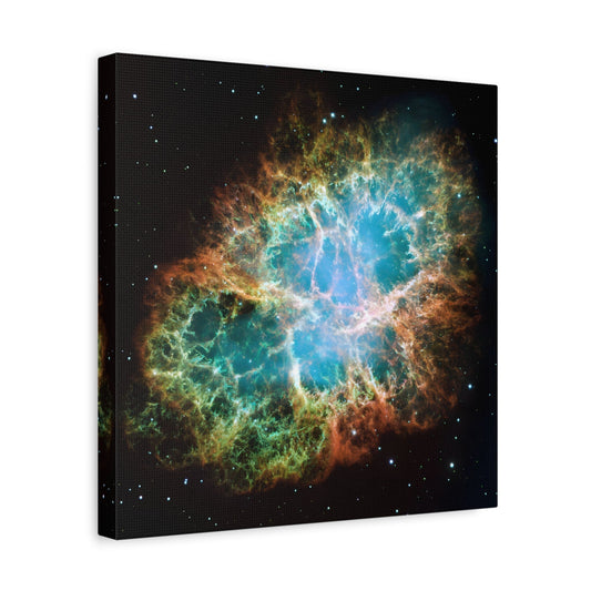 Framed Square Canvas Wall Art Prints - NASA Supernova Crab Nebula in Space, Captured by Hubble Telescope