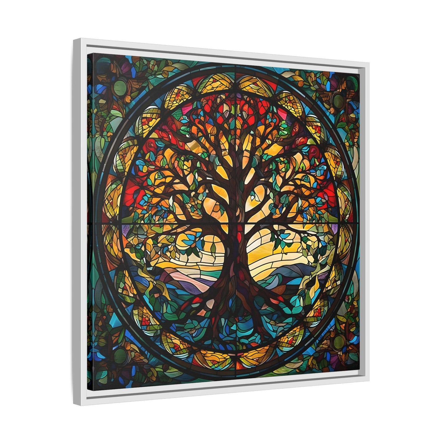 Framed Yggdrasil Celtic Norse Mythology Canvas Wall Art Prints
