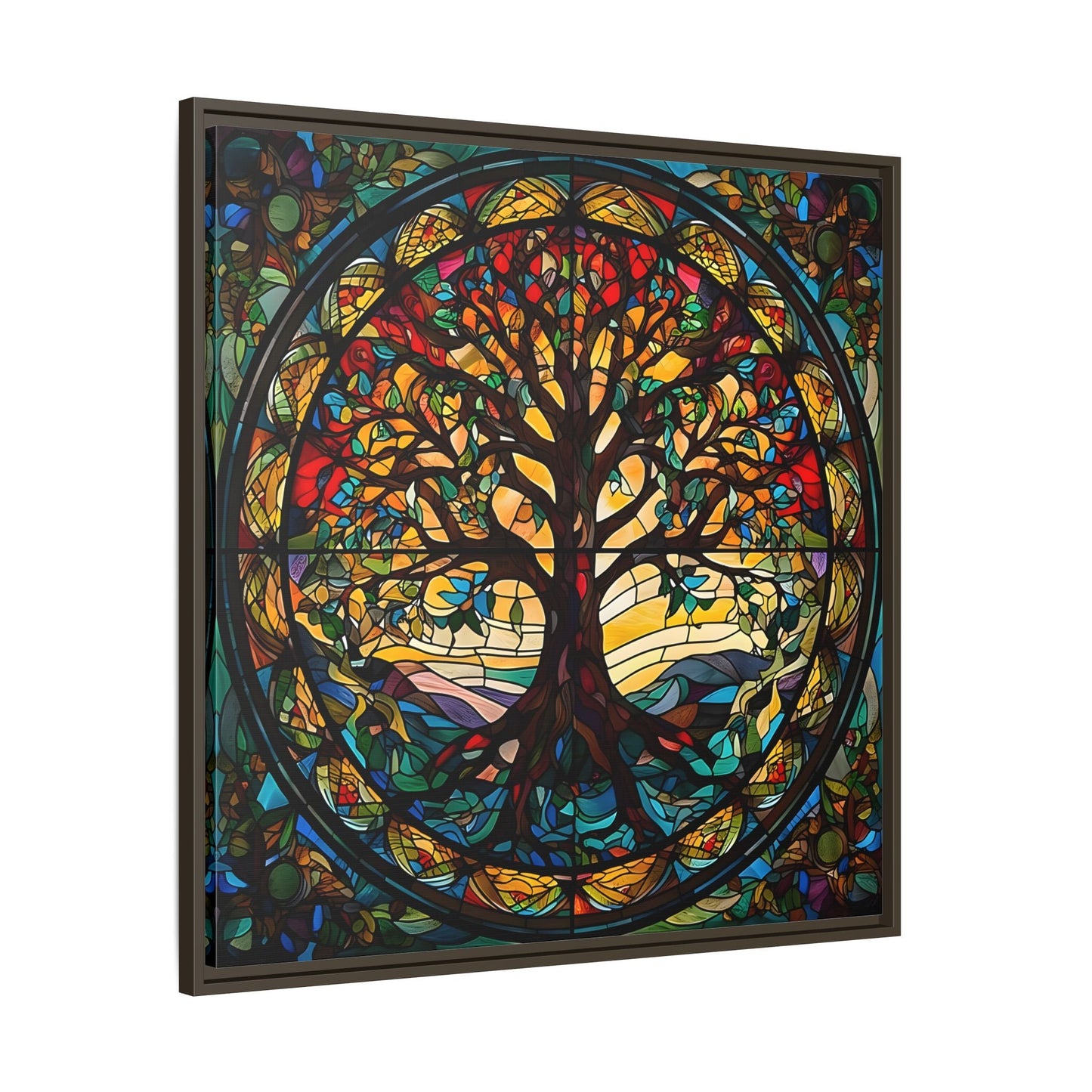Framed Yggdrasil Celtic Norse Mythology Canvas Wall Art Prints