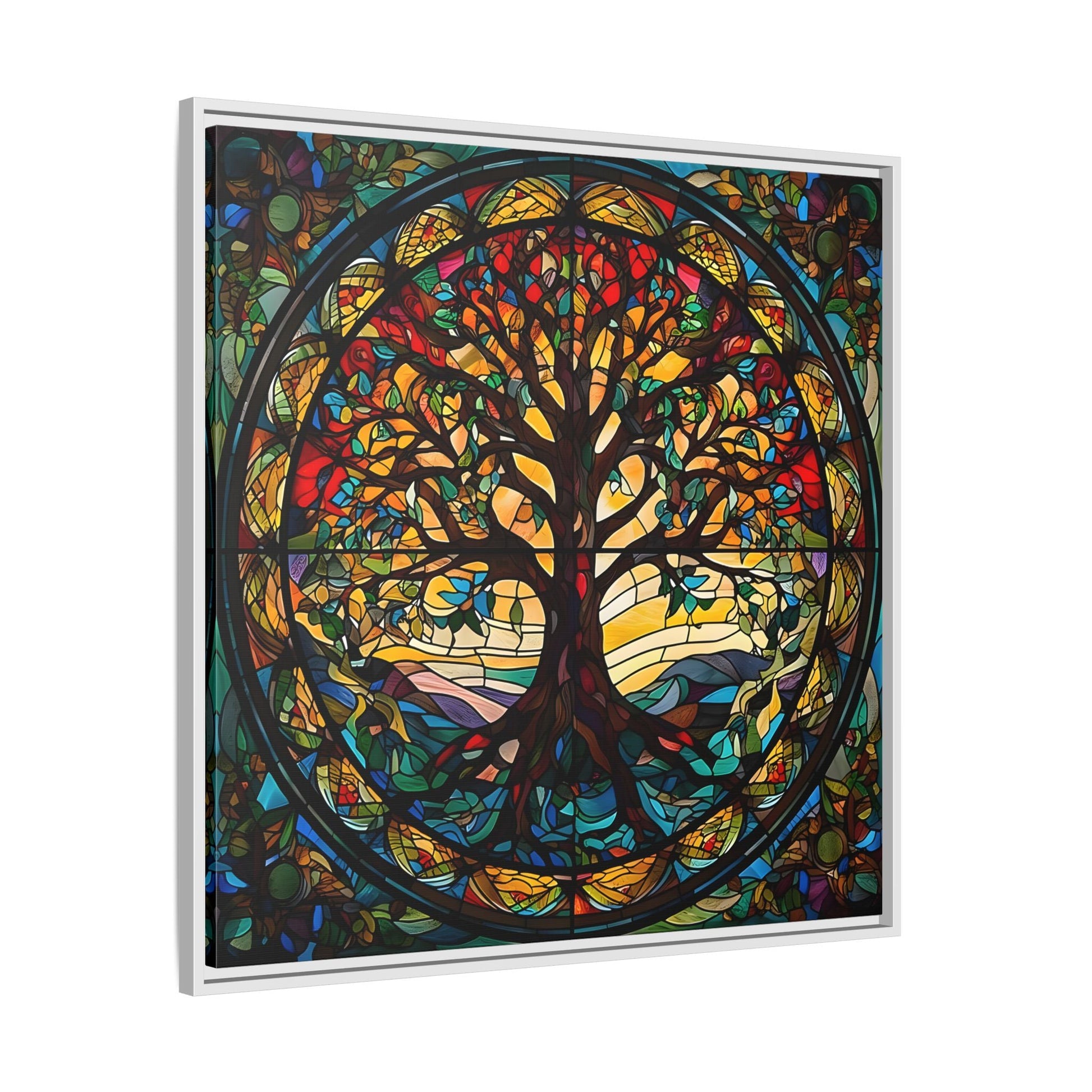Framed Yggdrasil Celtic Norse Mythology Canvas Wall Art Prints