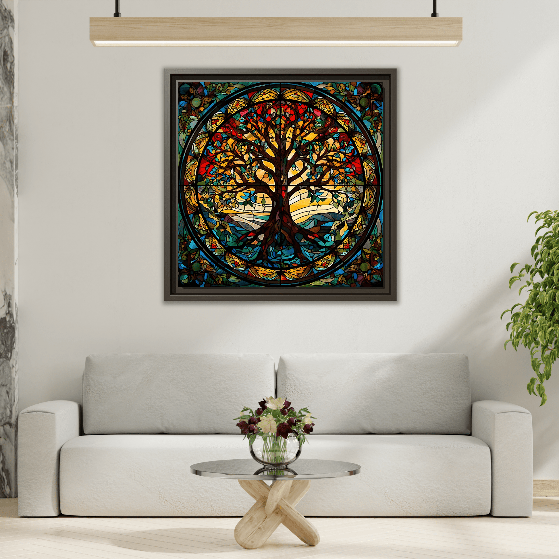 Framed Yggdrasil Celtic Norse Mythology Canvas Wall Art Prints