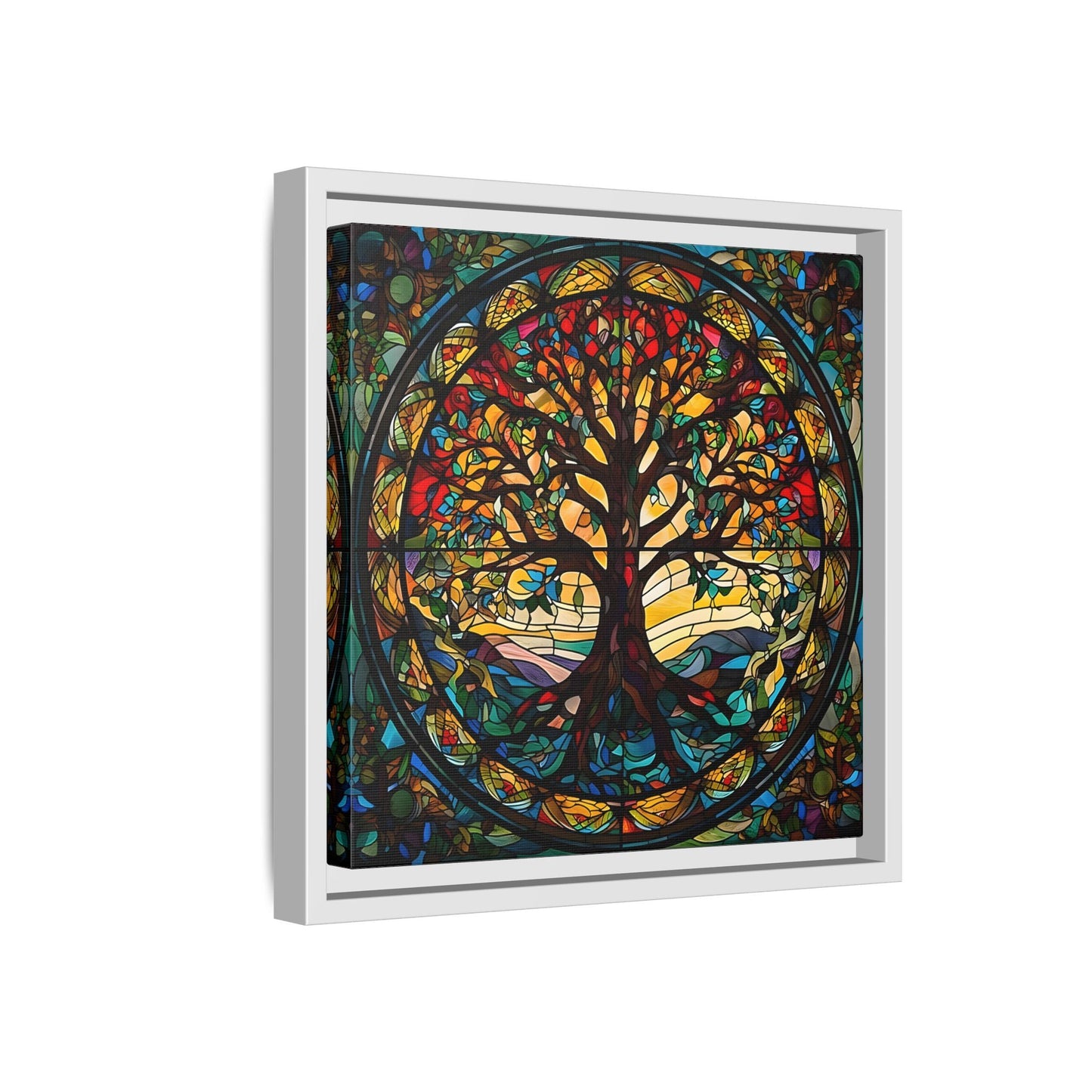 Framed Yggdrasil Celtic Norse Mythology Canvas Wall Art Prints