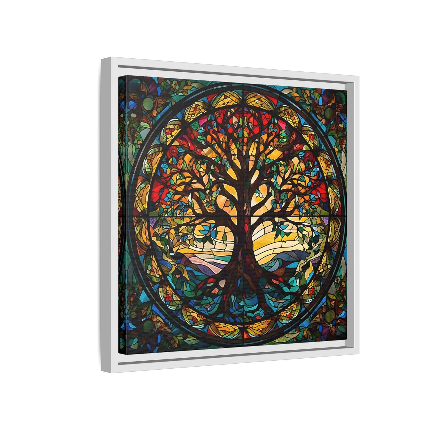 Framed Yggdrasil Celtic Norse Mythology Canvas Wall Art Prints