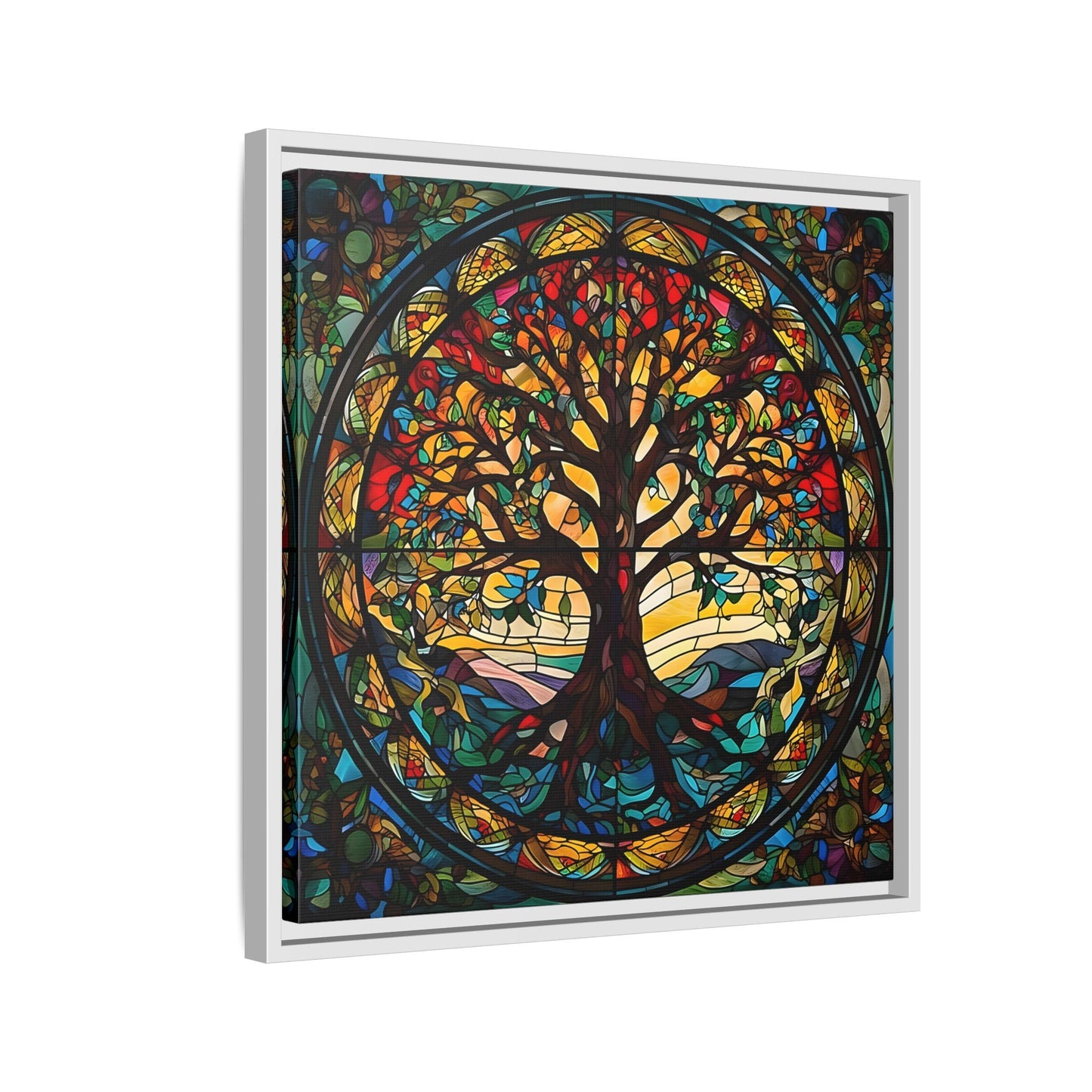 Framed Yggdrasil Celtic Norse Mythology Canvas Wall Art Prints