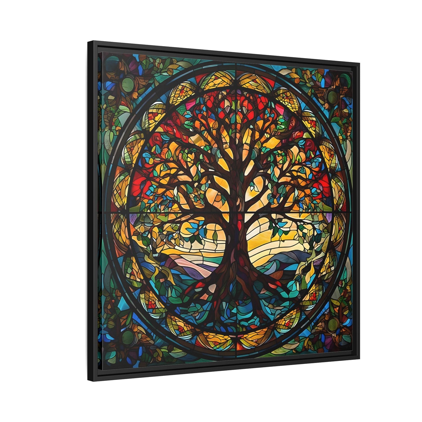 Framed Yggdrasil Celtic Norse Mythology Canvas Wall Art Prints