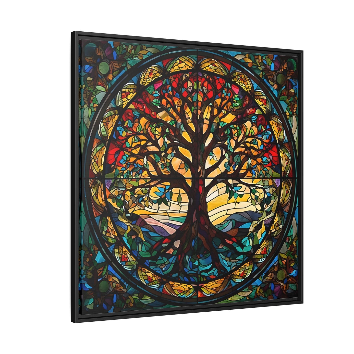 Framed Yggdrasil Celtic Norse Mythology Canvas Wall Art Prints