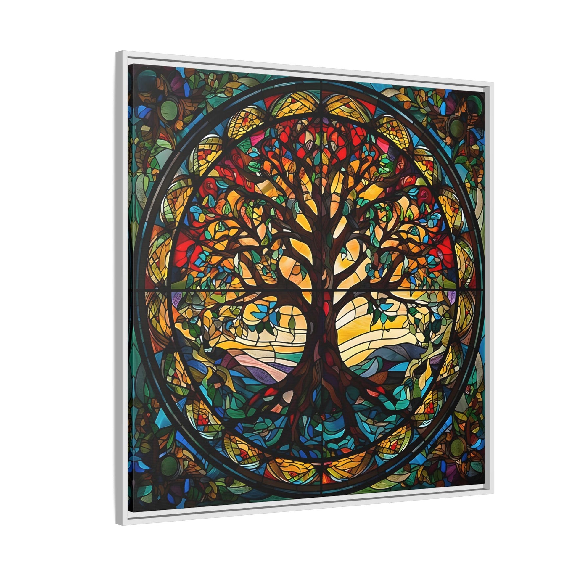 Framed Yggdrasil Celtic Norse Mythology Canvas Wall Art Prints