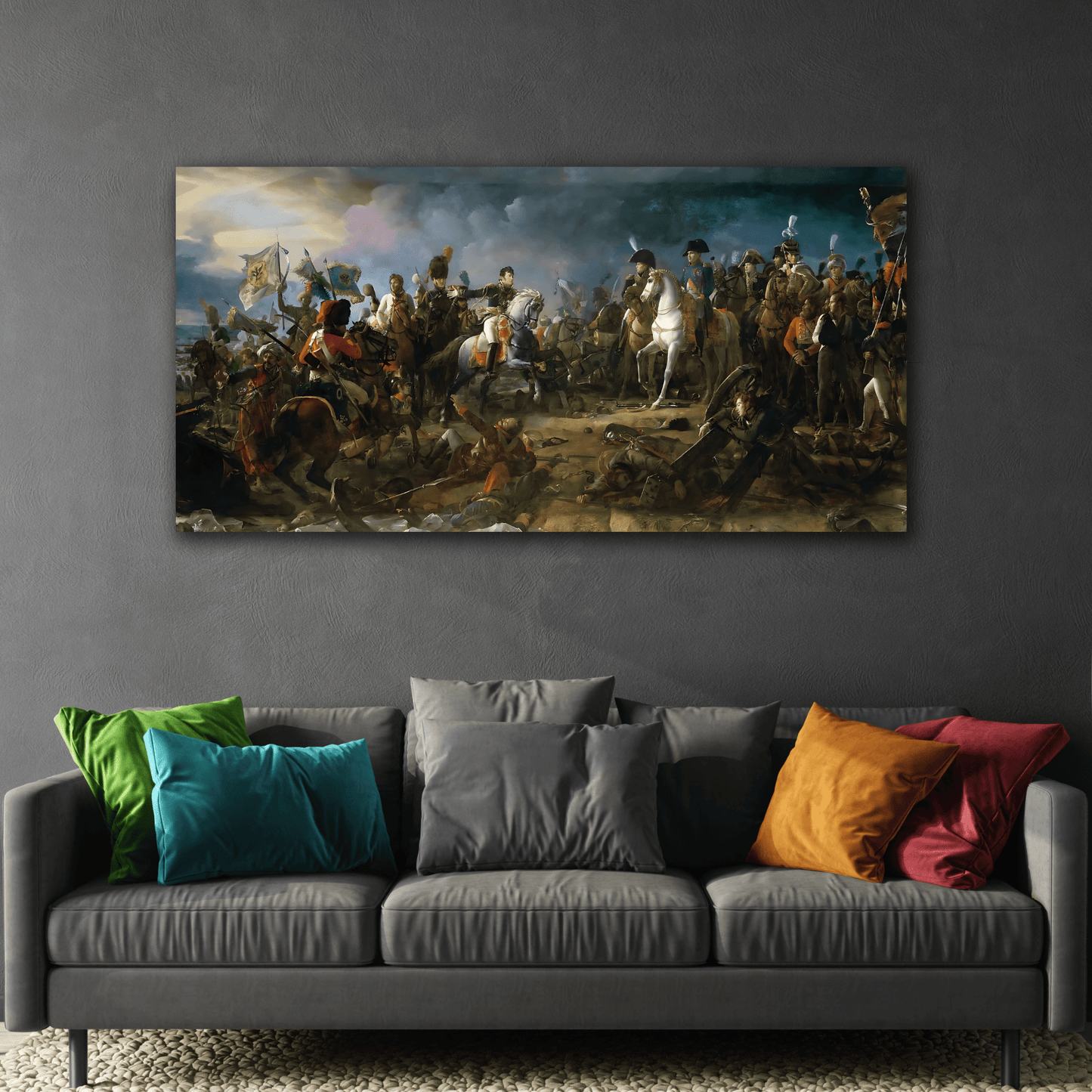 Francois Gerard Napoleon Battle Canvas Print - French Historical Classic Wall Art