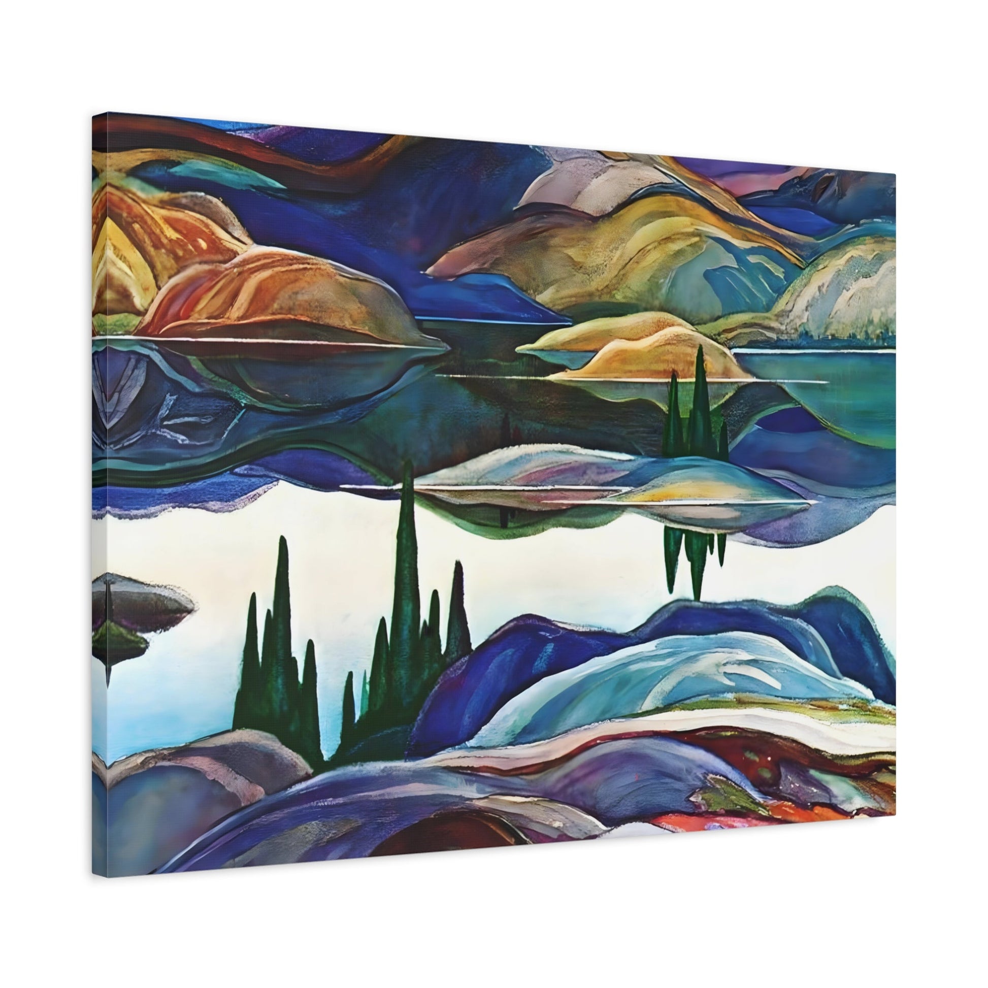 Franklin Carmichael Mirror Lake Ontario Canada Landscape Canvas Wall Art Print