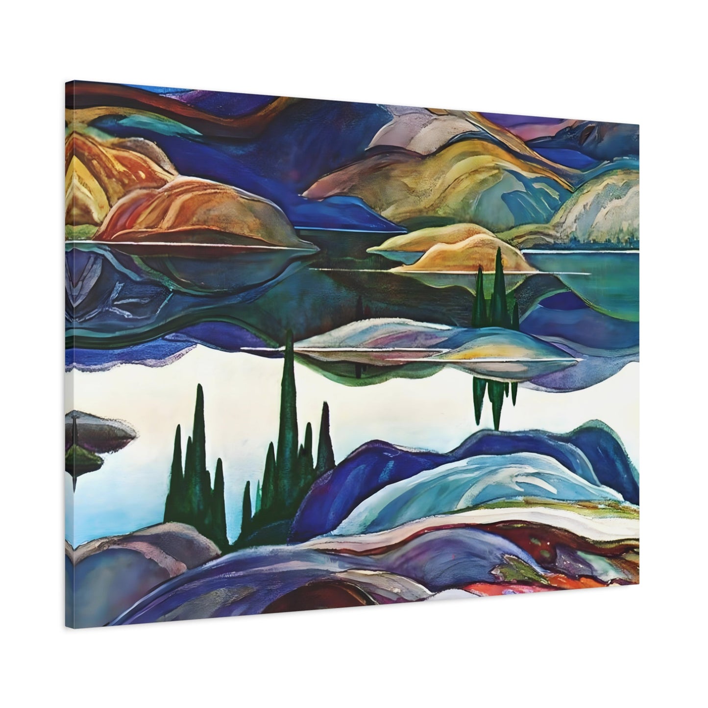 Franklin Carmichael Mirror Lake Ontario Canada Landscape Canvas Wall Art Print
