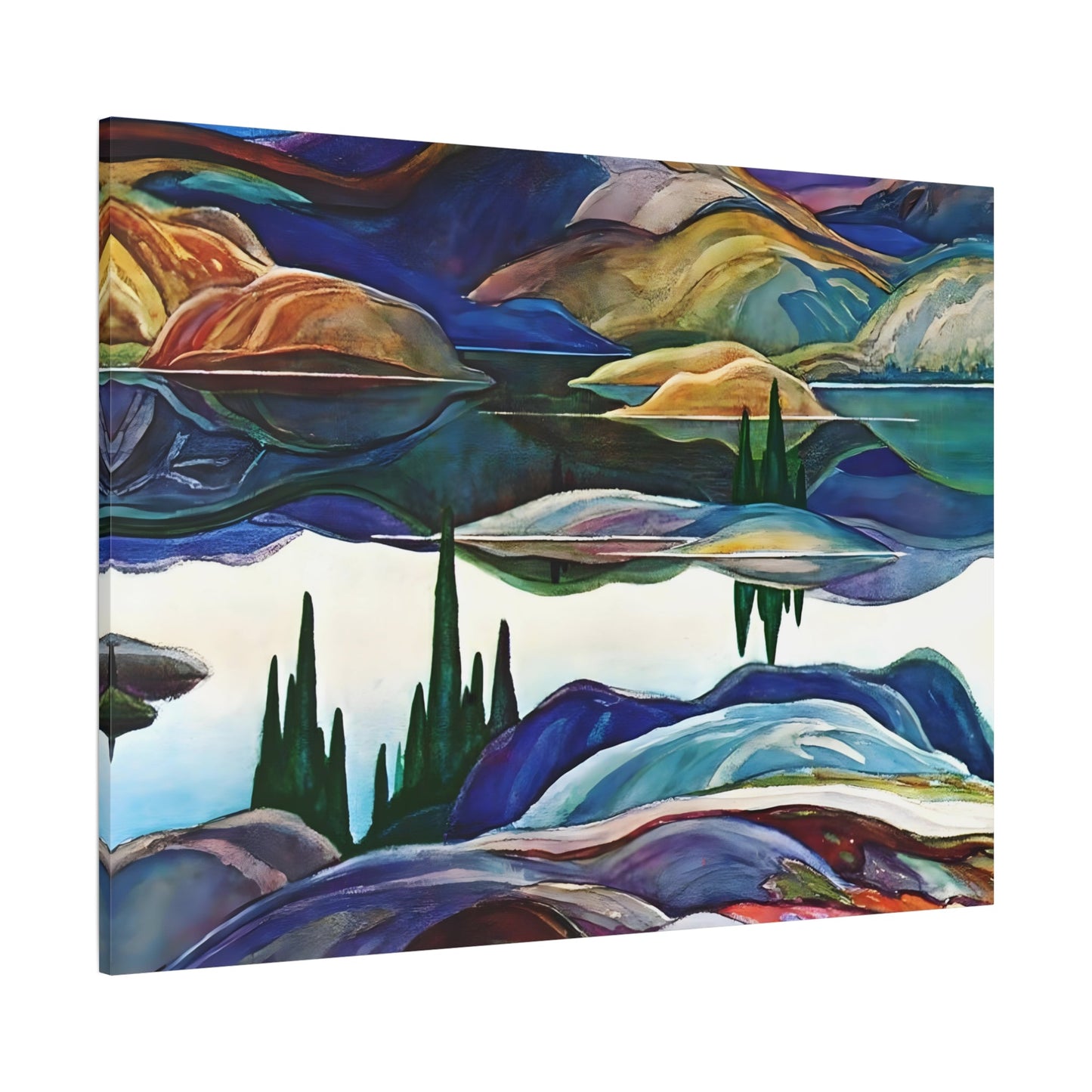 Franklin Carmichael Mirror Lake Ontario Canada Landscape Canvas Wall Art Print