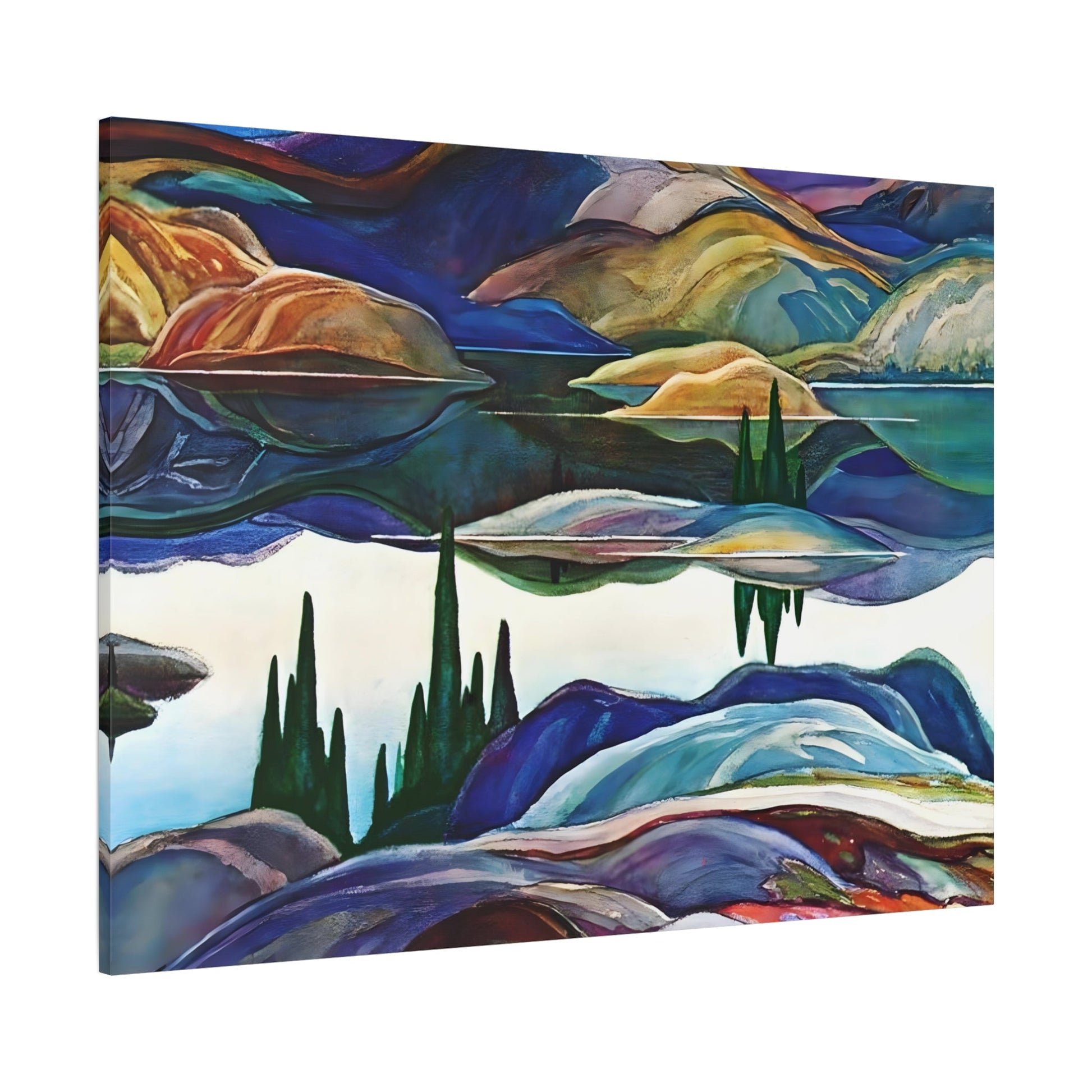 Franklin Carmichael Mirror Lake Ontario Canada Landscape Canvas Wall Art Print