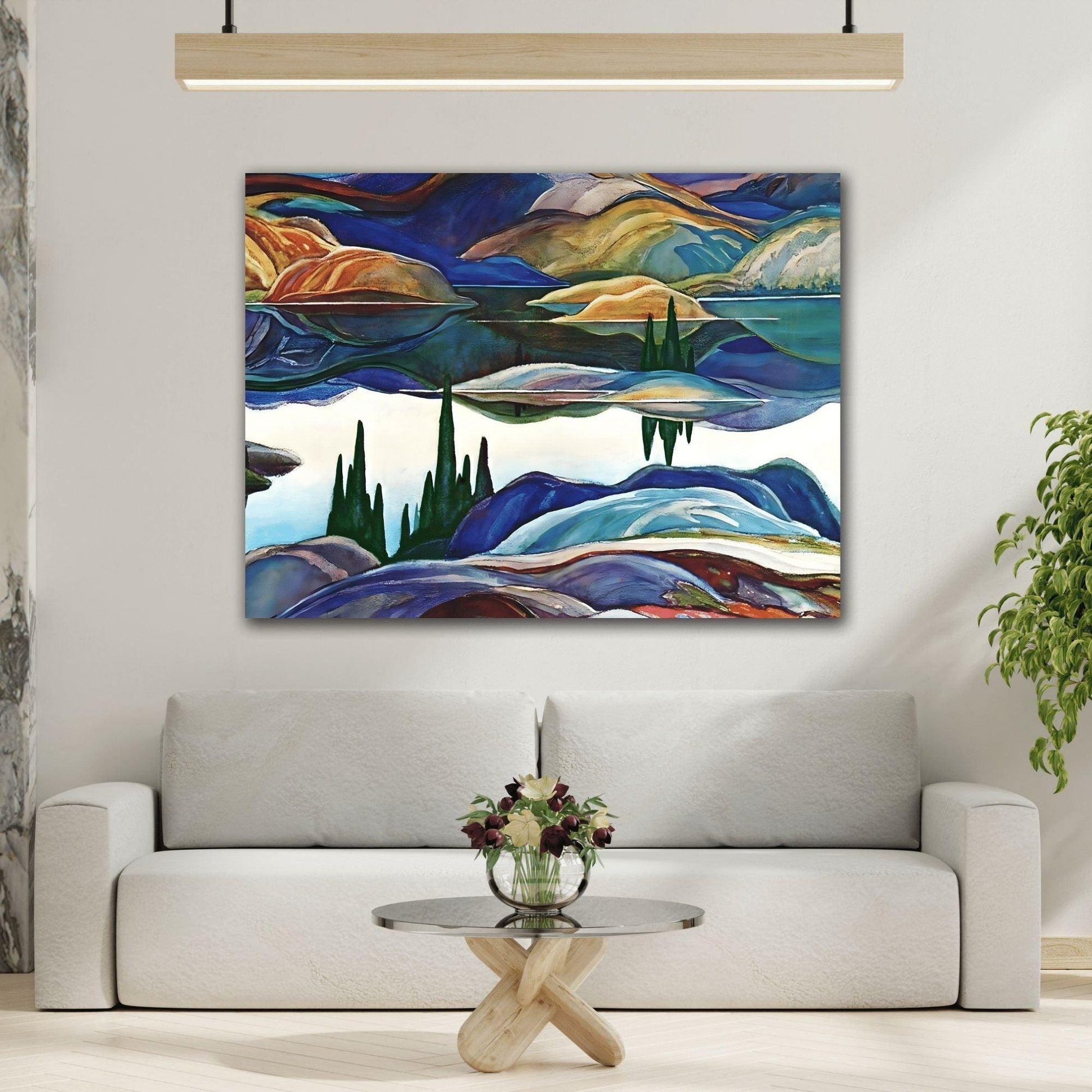 Franklin Carmichael Mirror Lake Ontario Canada Landscape Canvas Wall Art Print