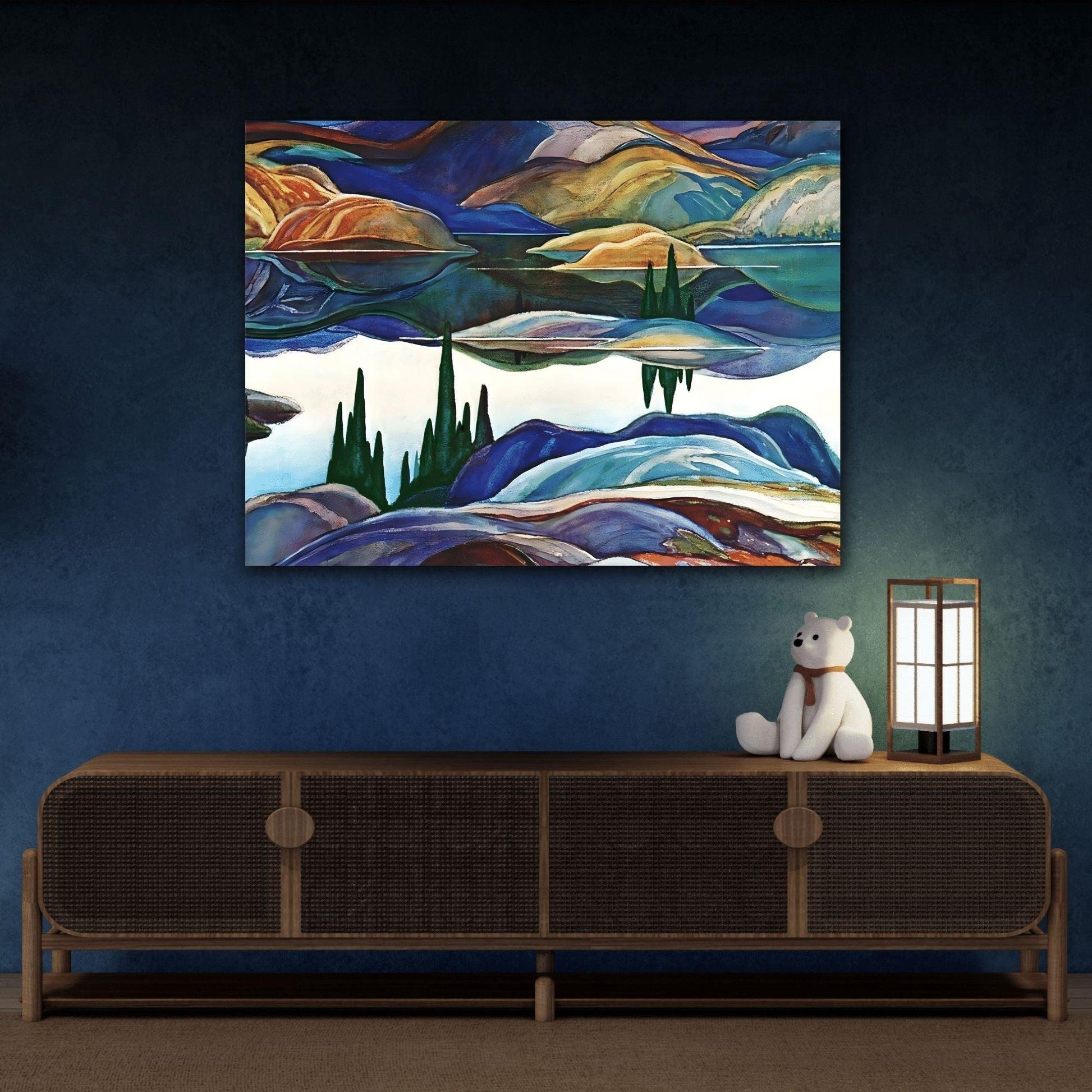 Franklin Carmichael Mirror Lake Ontario Canada Landscape Canvas Wall Art Print