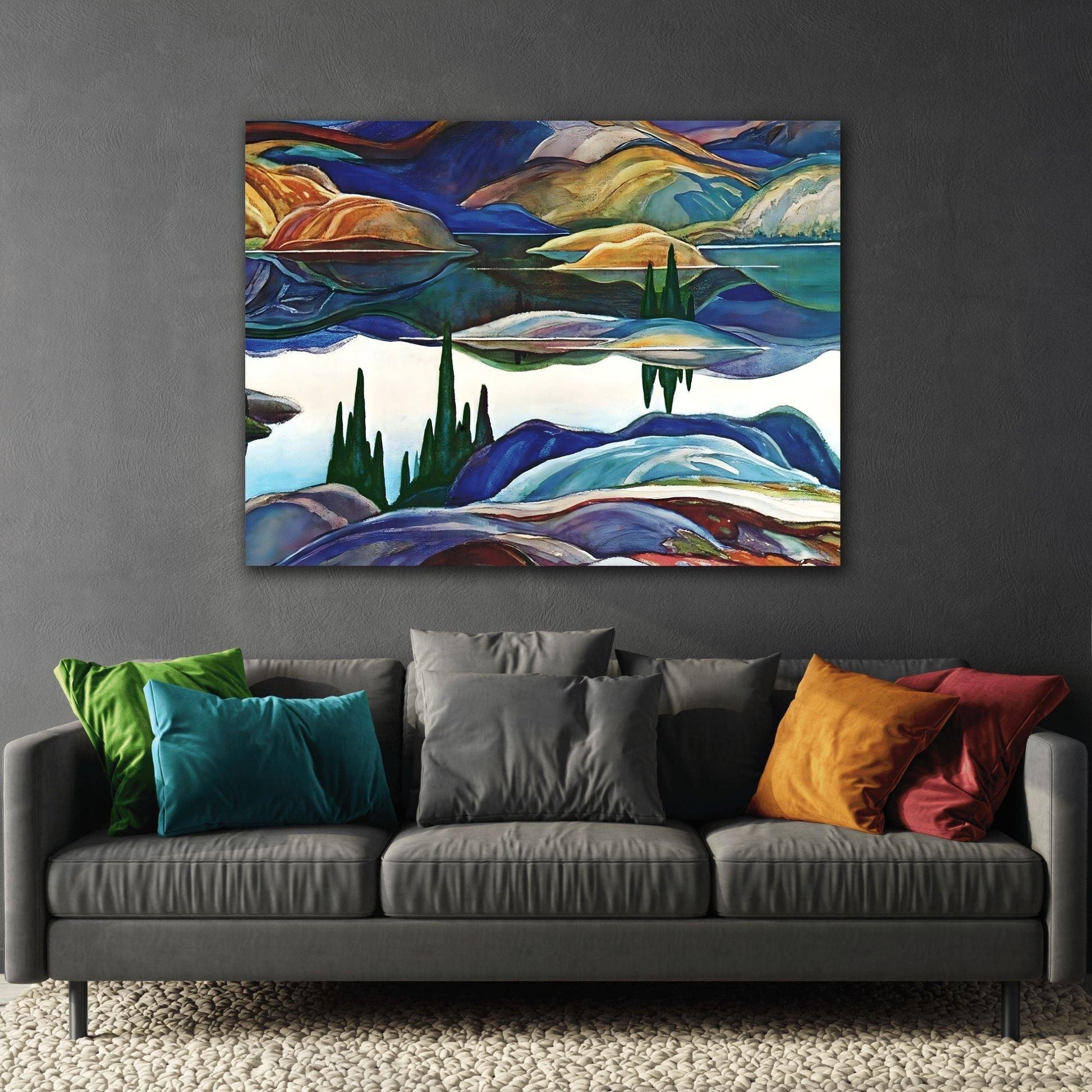 Franklin Carmichael Mirror Lake Ontario Canada Landscape Canvas Wall Art Print