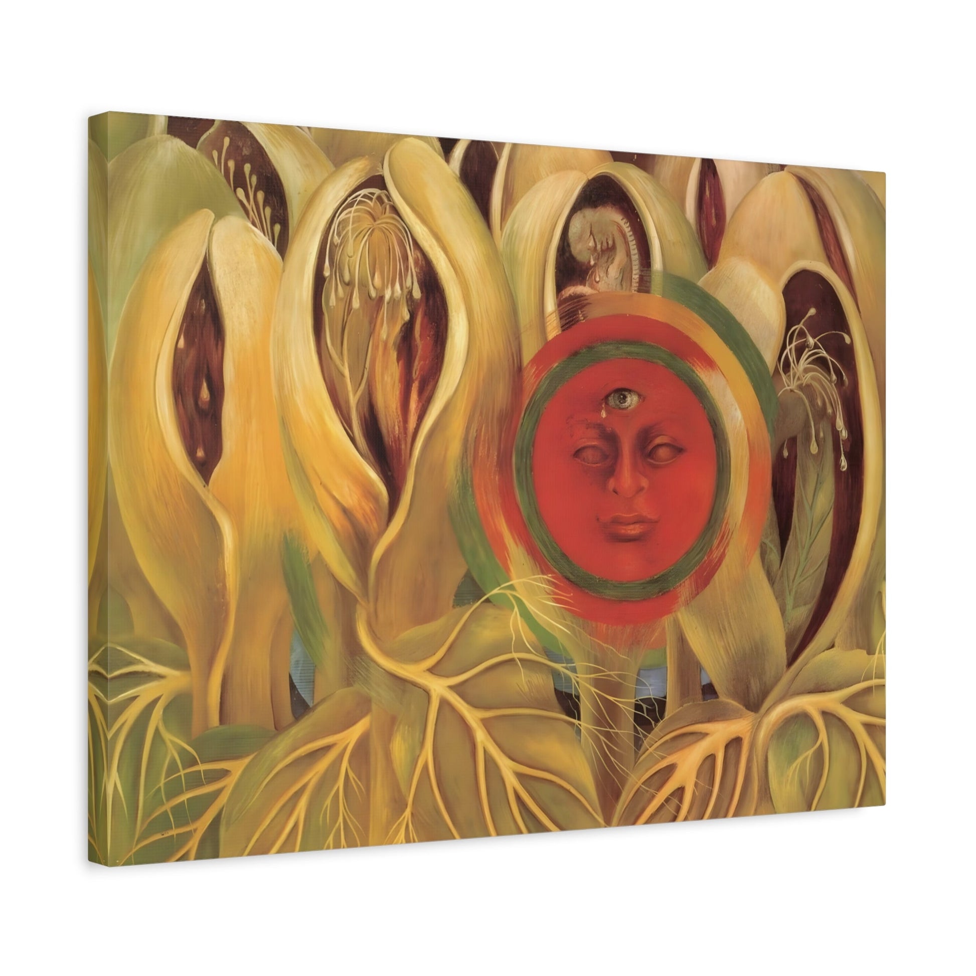 Frida Kahalo Sun and Life Canvas Print - Framed Stretched Wall Art Painting Reproduction