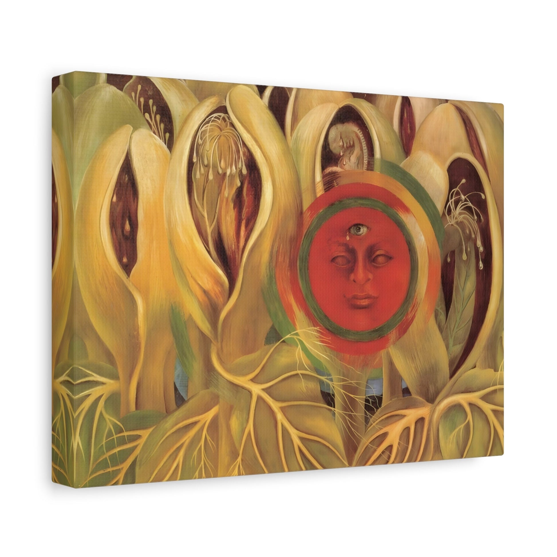 Frida Kahalo Sun and Life Canvas Print - Framed Stretched Wall Art Painting Reproduction