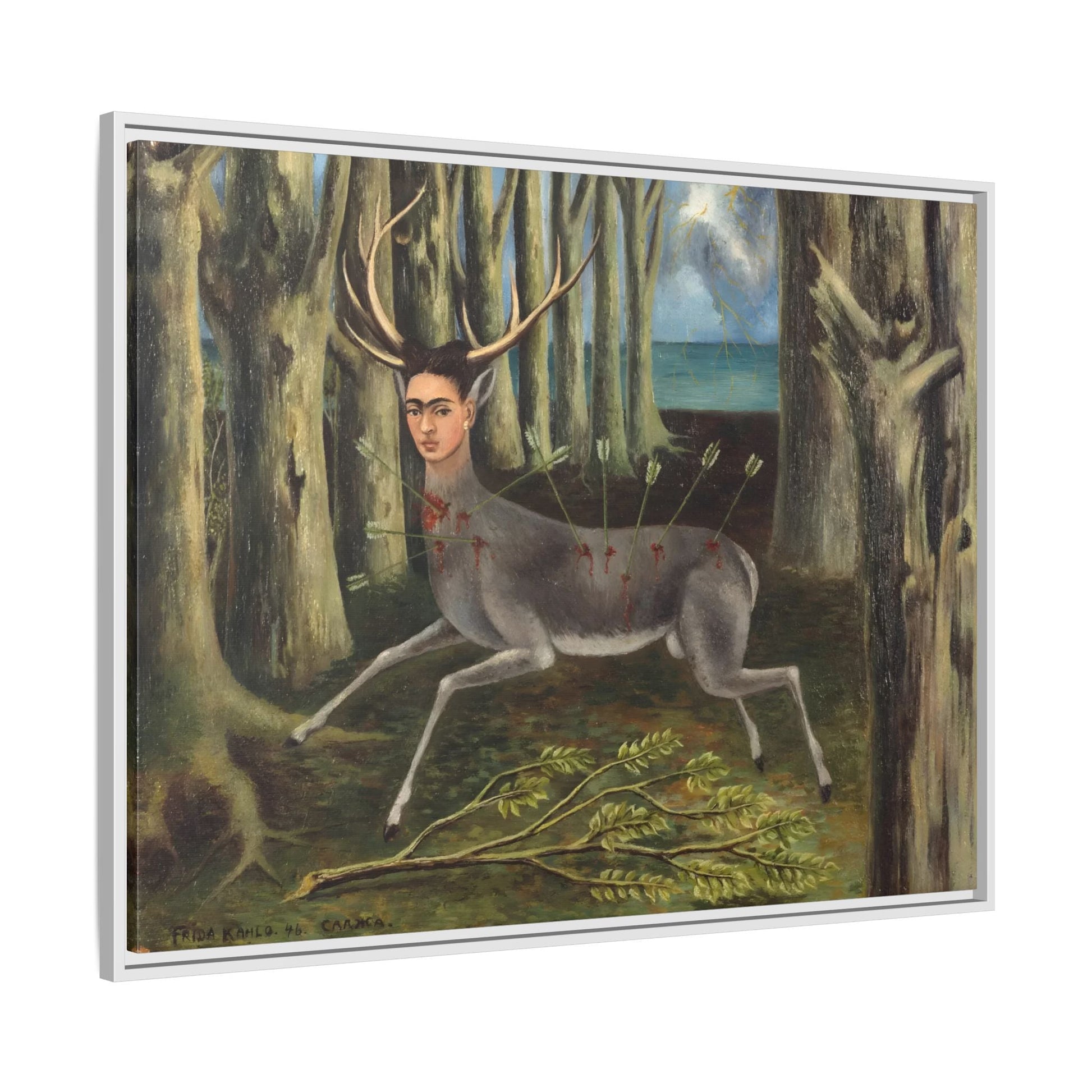 Frida Kahlo Wounded Deer Canvas Prints - Framed Wall Art Print