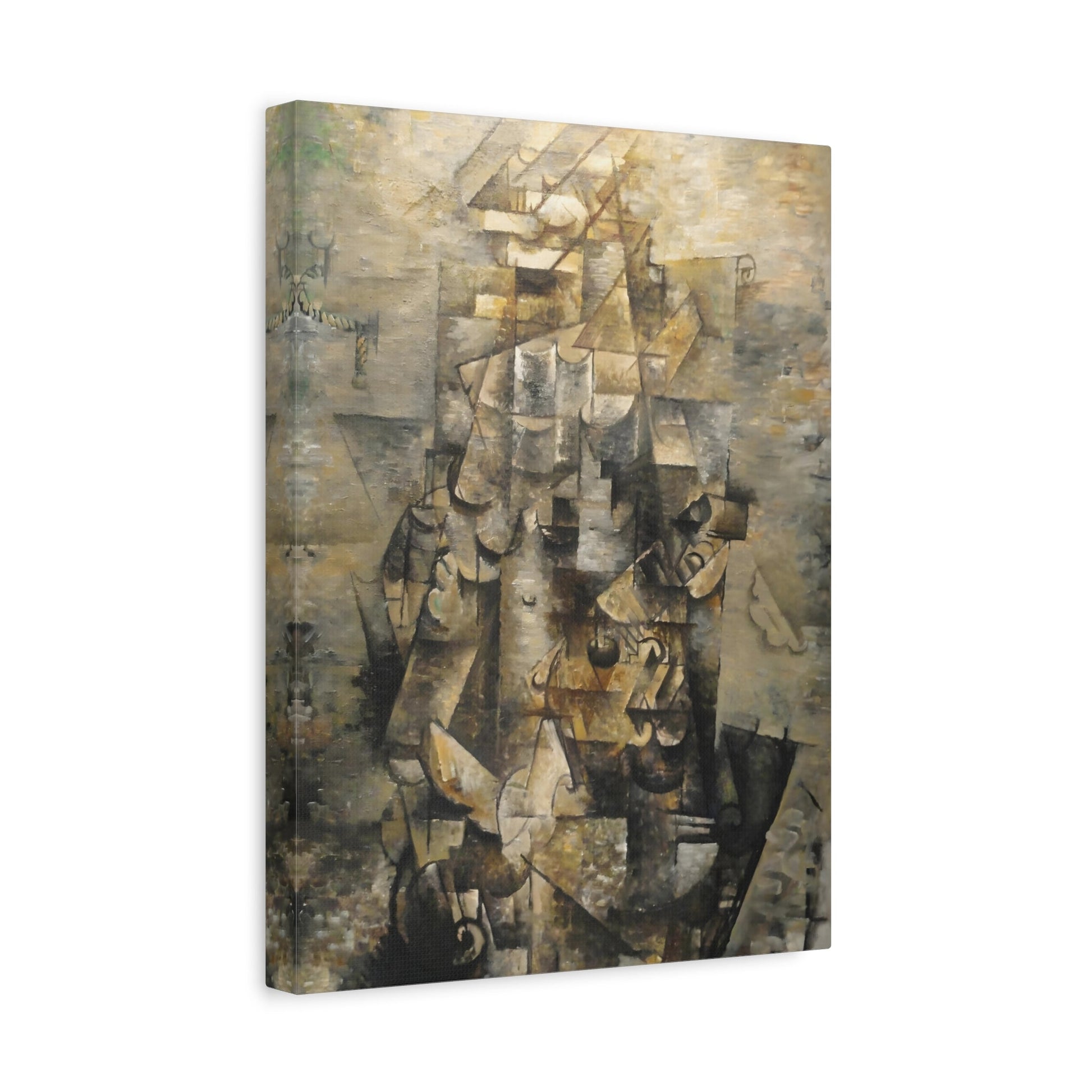 Georges Braque Man with a Guitar Painting - Abstract Canvas Wall Art Prints