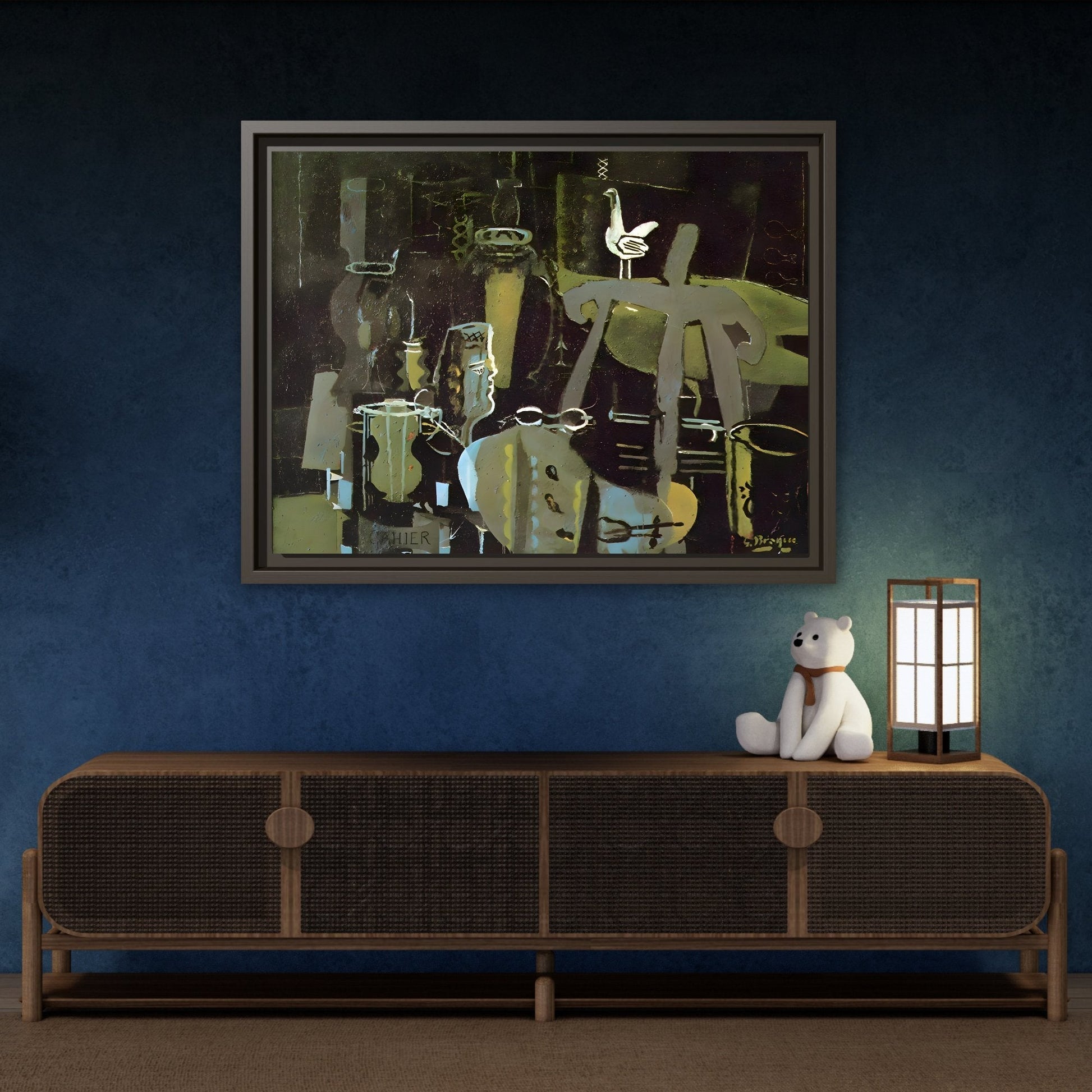 Georges Braque Studio Canvas Print - Framed Abstract Wall Art